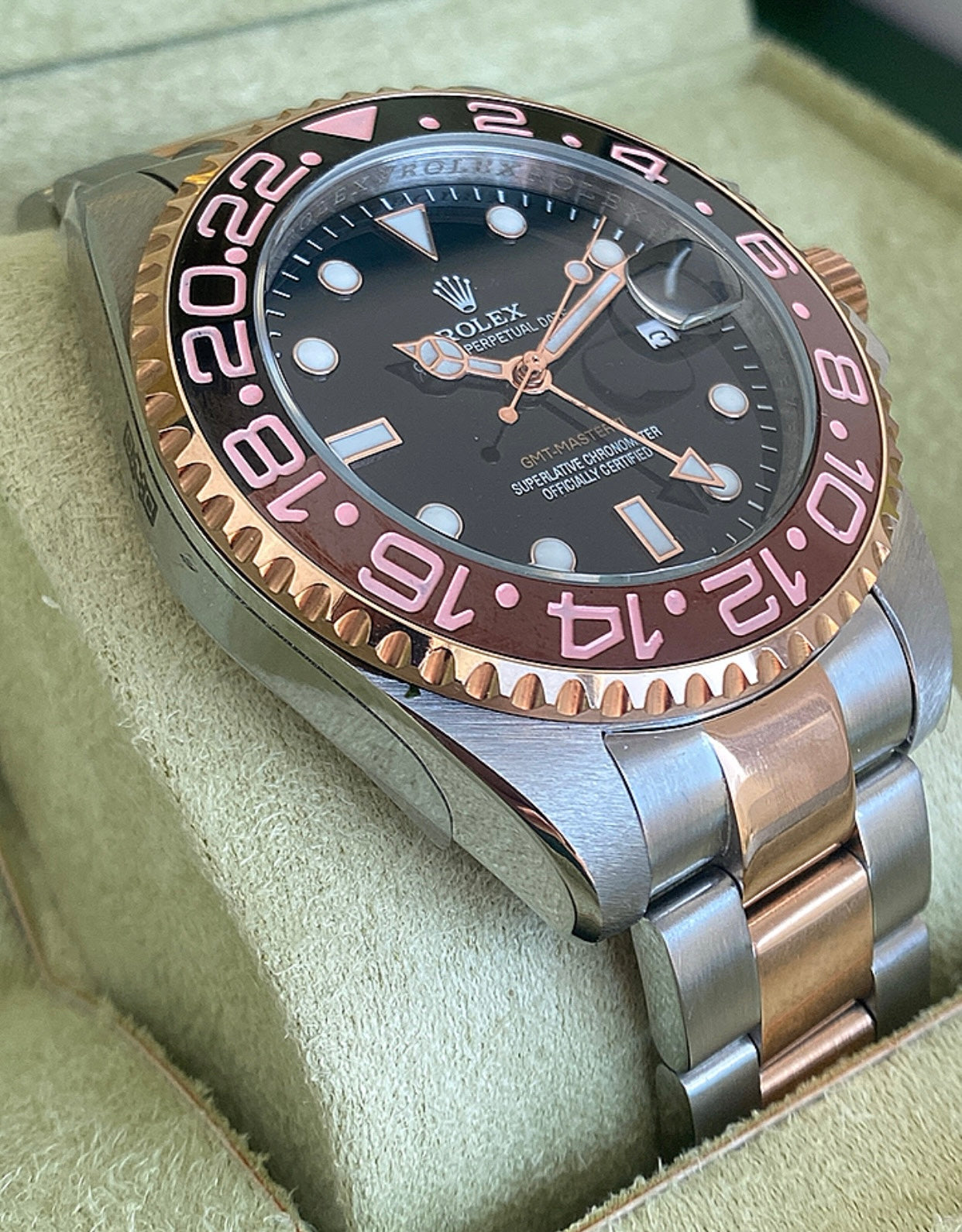 43 mm رولكس رووت بيير ماستر كلين- Rolex Root Beer