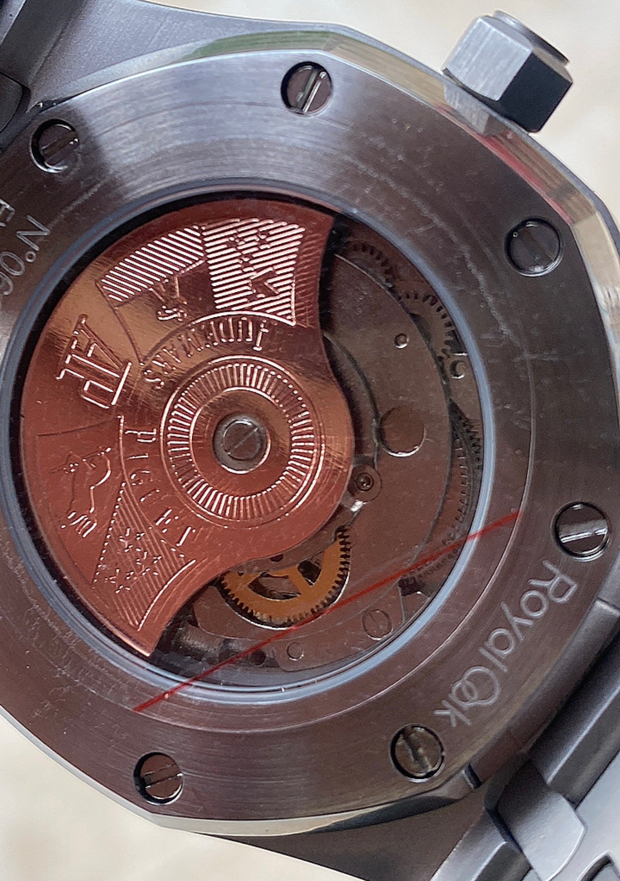 AP Royal Oak 41 mm  - اي بي رويال اوم بلاك ديل - مات فضي