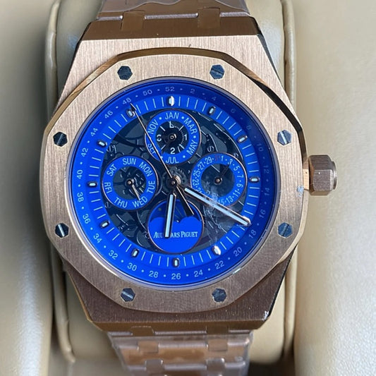 Audemars Pigue Calendar Rosegold  41 mm (كلين تايتل)