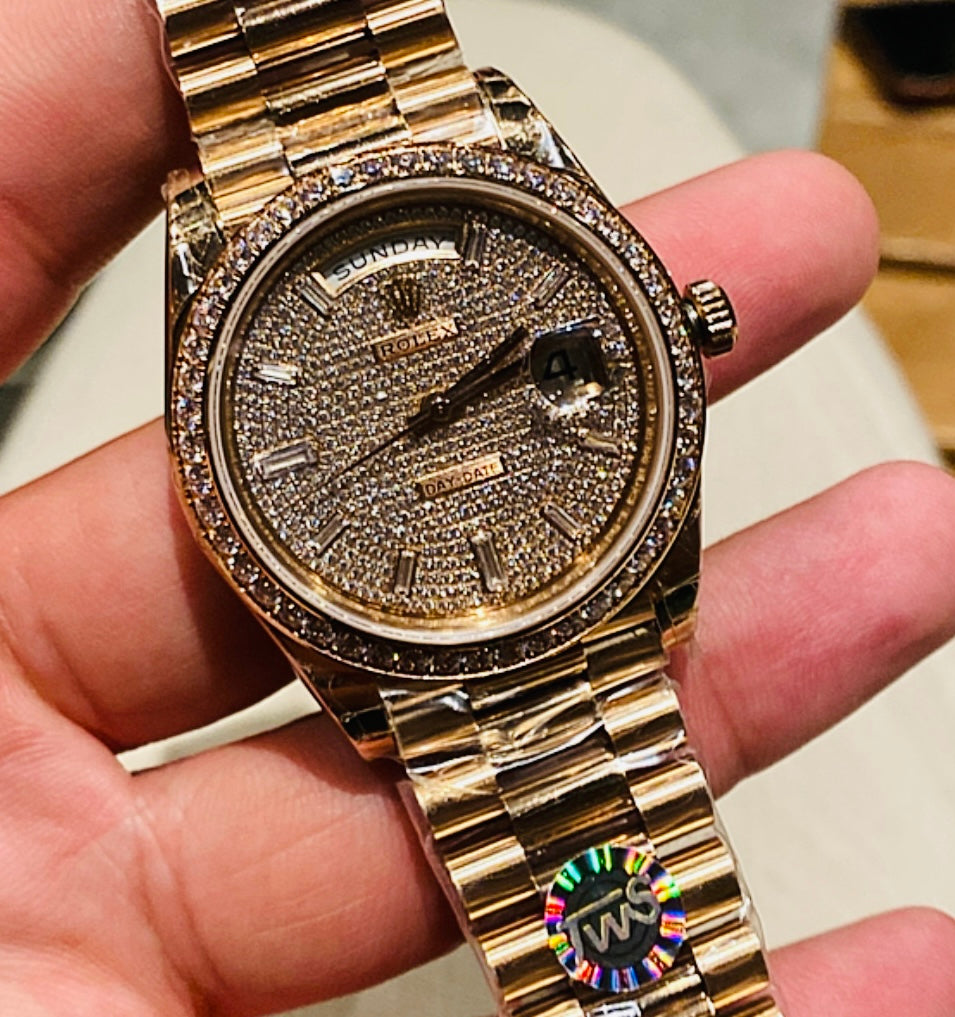 روليكس داي ديت مينا باڤيد - ساعة نادرة جدا - الساعة كليون طبق الاصل ماكينة سويسري (ووزجولد)