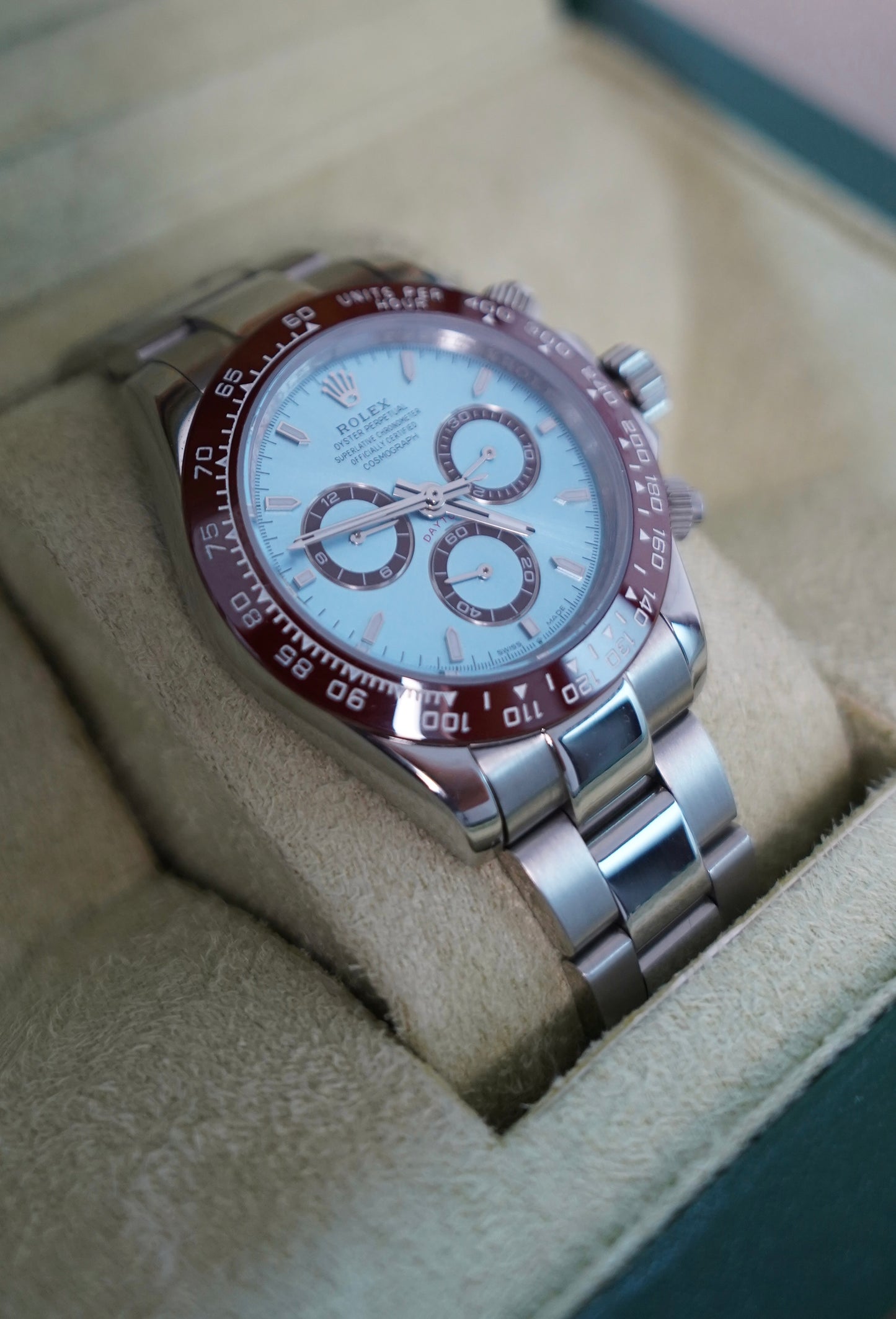 40 mm رولكس دايتونا كوزمو جراف بيزل بني