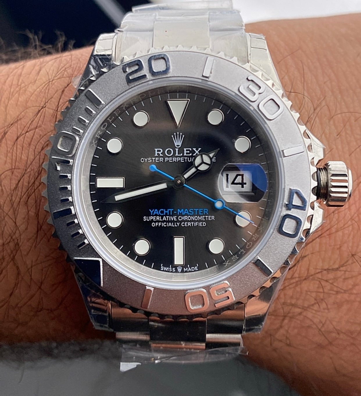 رولكس ياخت ماستر ون تيتانيوم بيزل - كلين طبق الأصل بأدق التفاصيل و المكينة