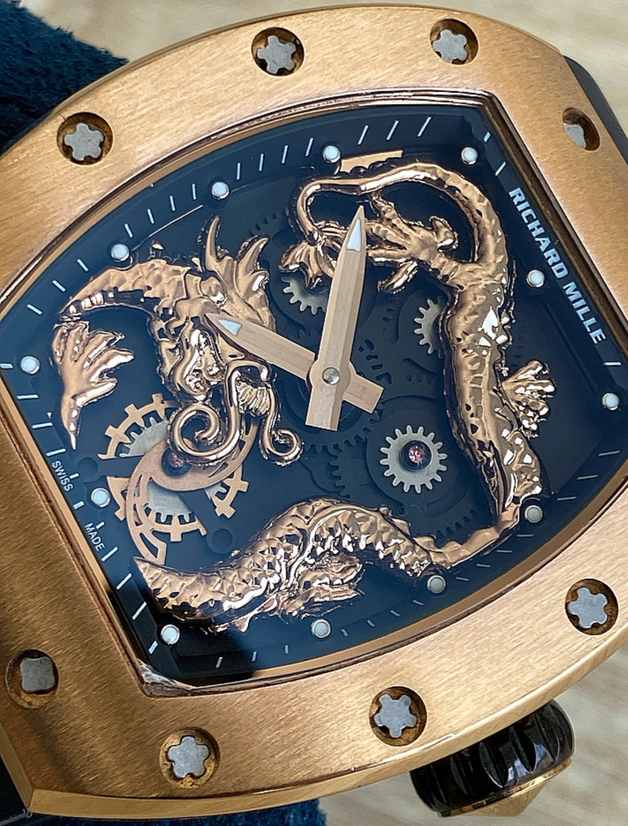 ريتشارد ميل فضي اصدار خاص و نادر " جاكي شان " - كلين ماكينة سويسري )