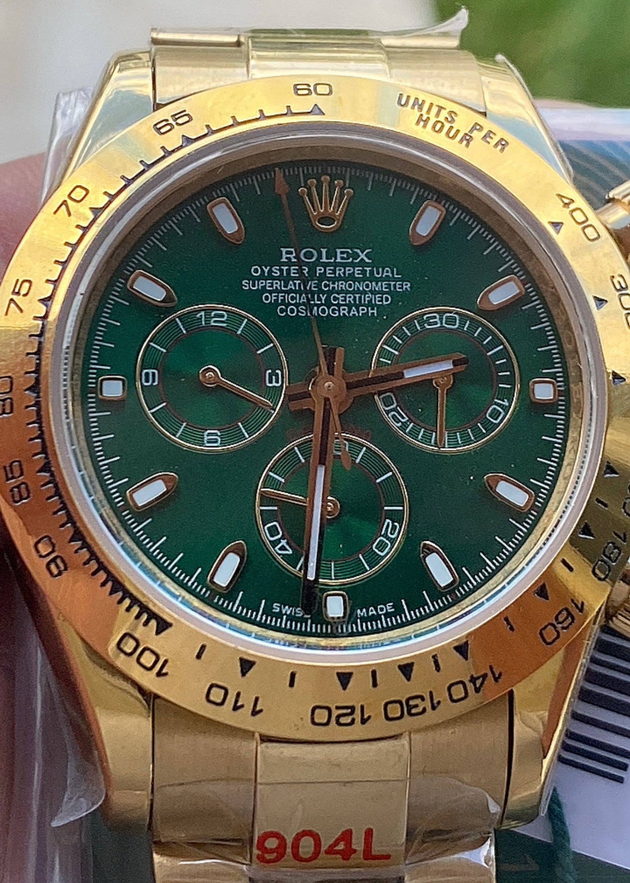 روليكس دايتونا جولد مينا أخضر ٢٠٢٤ - كلين قطعة واحدة