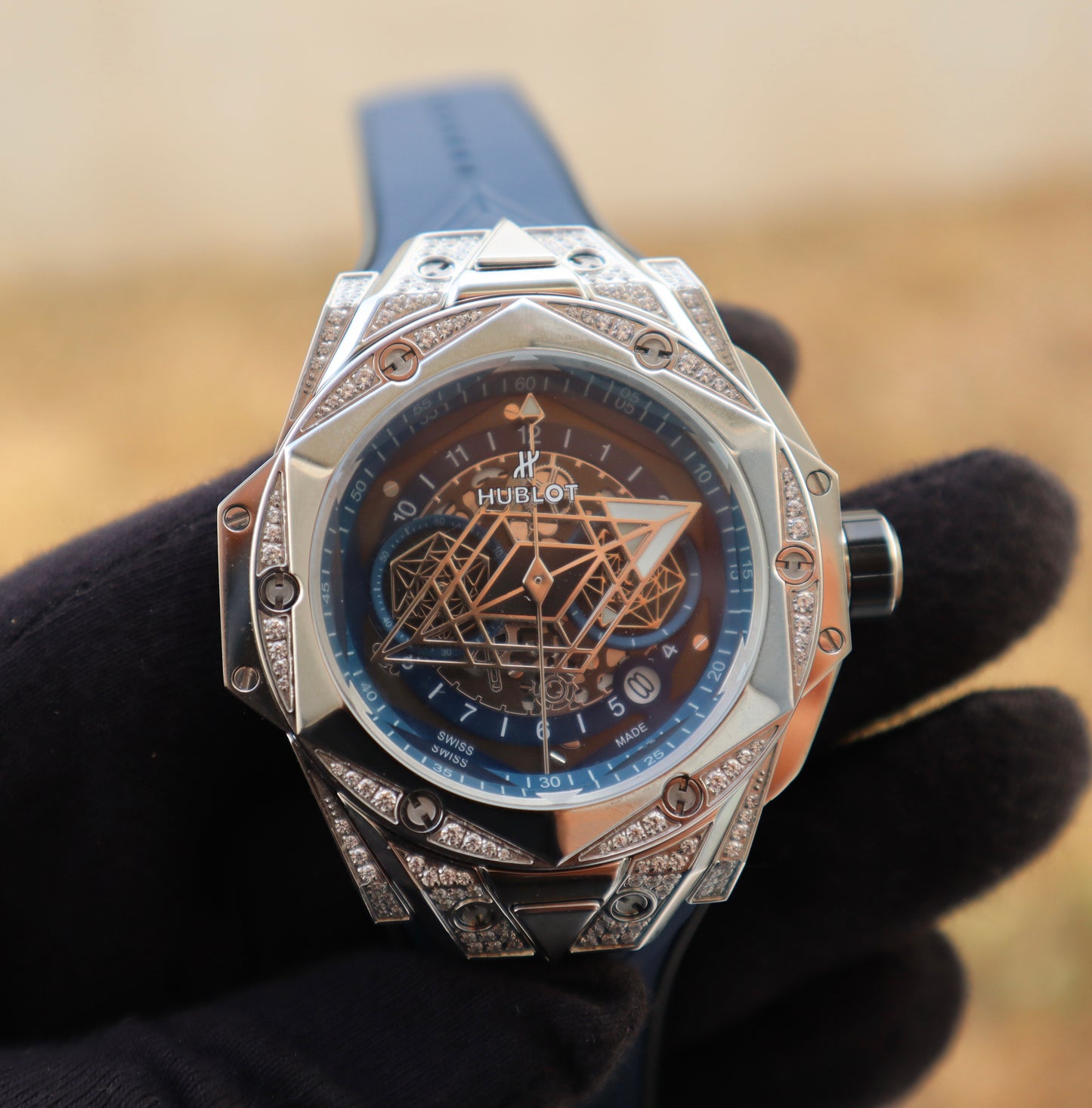 Hublot Big Bang Sang Bleu - قطعة واحدة كلين طبق الاصل