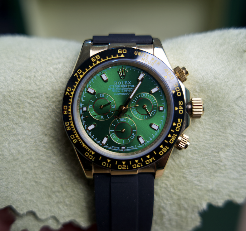 40 mm رولكس دايتونا رابر لون اخضر - قطعة واحدة