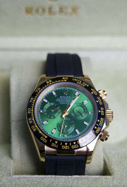 40 mm رولكس دايتونا رابر لون اخضر - قطعة واحدة