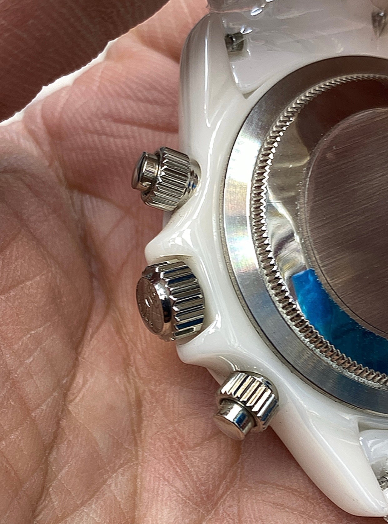 40 mm رولكس دايتونا كوزموجراف سيراميك لون ابيض - متوفر قطعتين