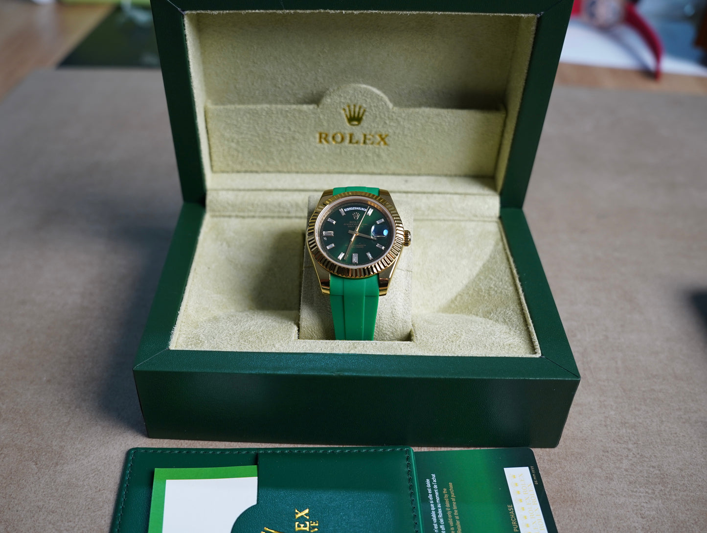 40 mm رولكس داي ديت جرين ديل