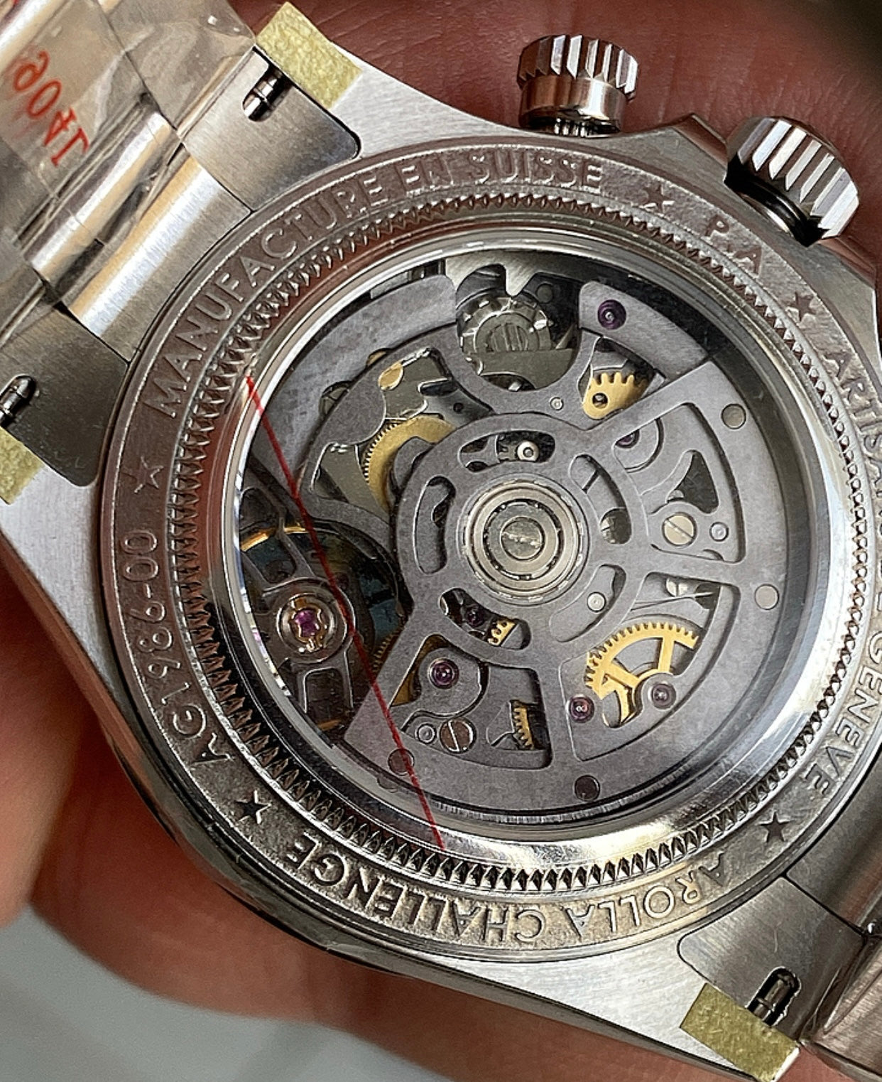 Rolex Daytona Blue Ruby 40 mm -قطعة كلين طبق الأصل ماكينة سويسري طبق الأصل متوفر حبة واحدة في كل العراق