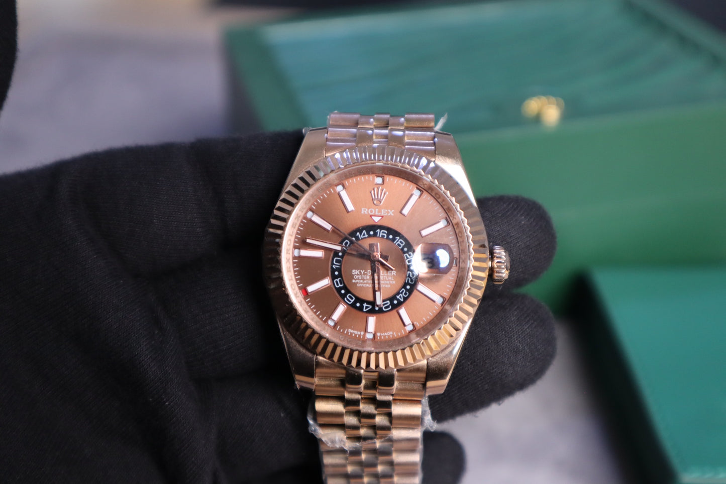 رولكس سكاي دولر جراند ماستر فول روز جولد - درجة اولى