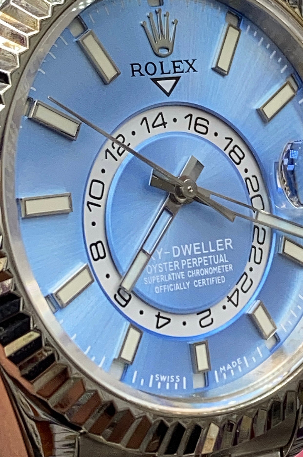 42 mm رولكس سكاي دولر سكاي بلو كلين تايتل - قطعة واحدة