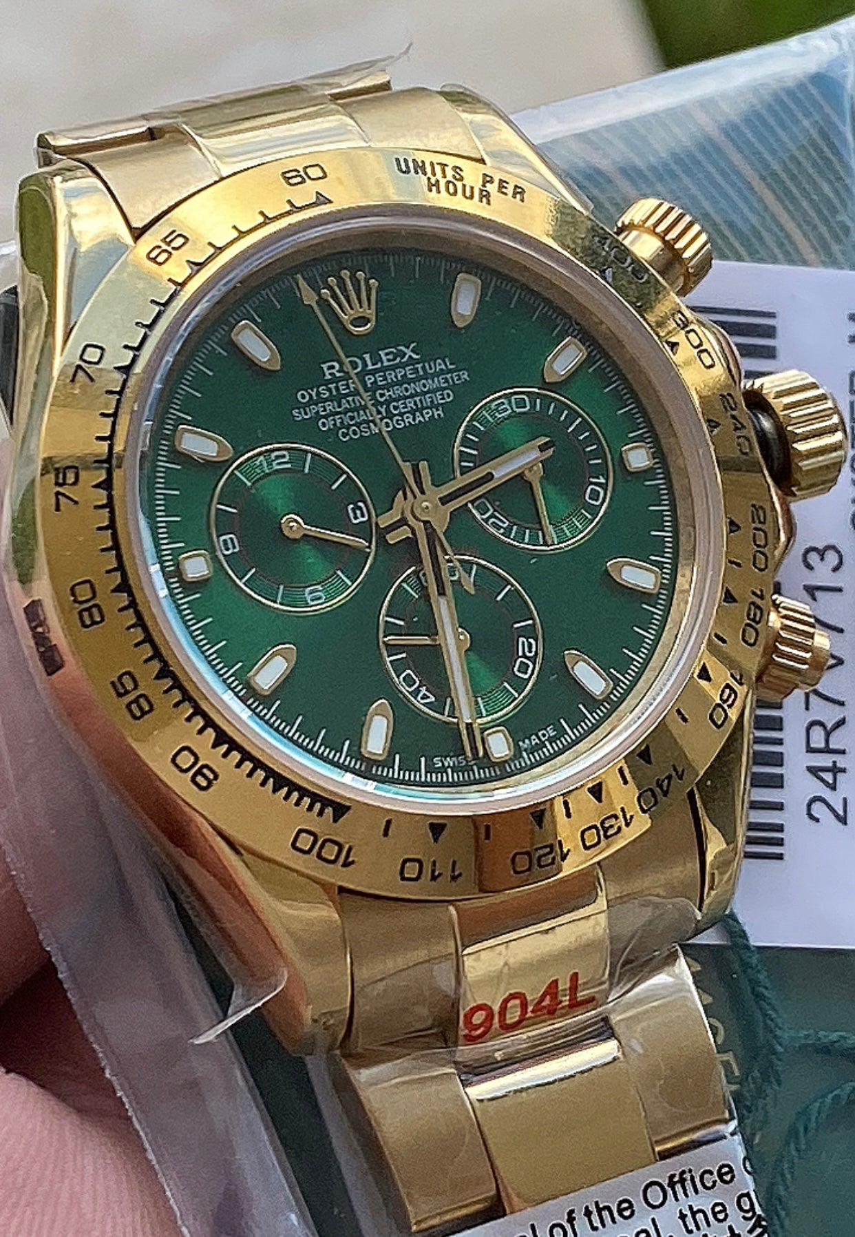 روليكس دايتونا جولد مينا أخضر ٢٠٢٤ - كلين قطعة واحدة
