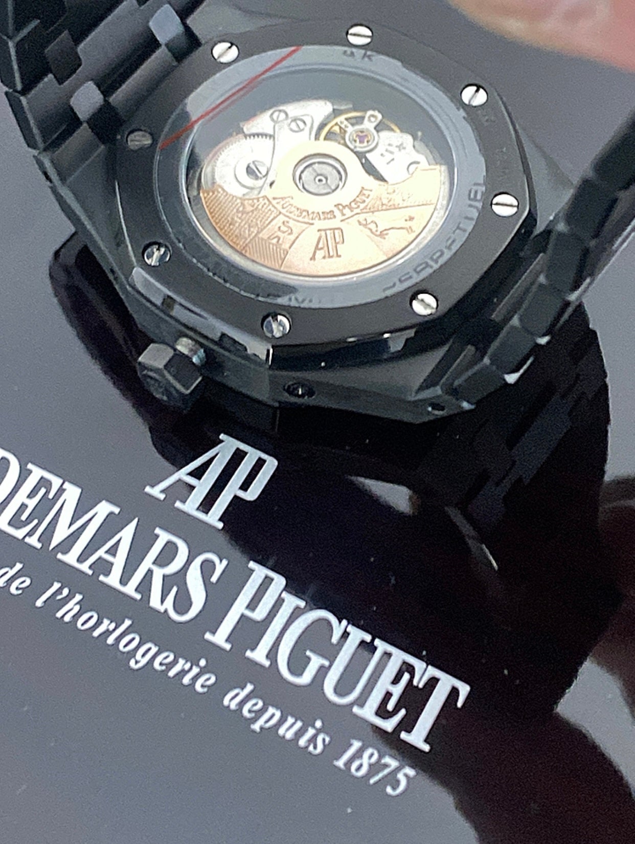 AP Royal Oak Calendar 41 mm - أي بي رويال اوك كاليندار اسود