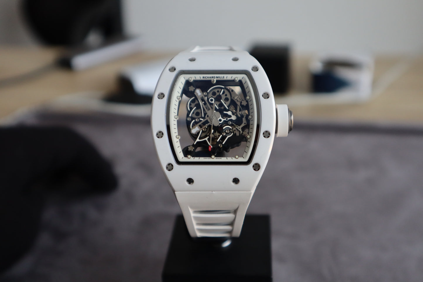 ريتشارد ميل بوبا واتسون وايت سيراميك اديشن - الساعة كلين طبق الأصل حبة واحدة