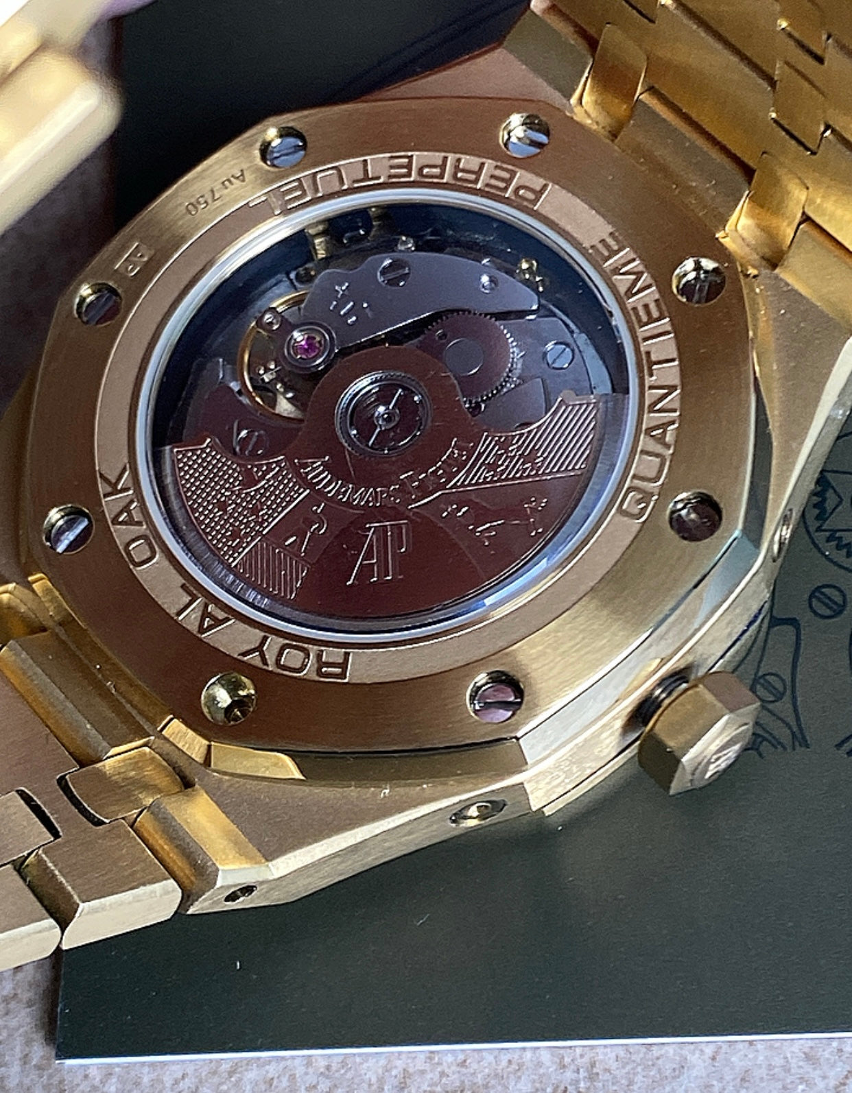 AP Royal Oak Calendar Full gold 41 mm - مصنع كلون طبق الاصل