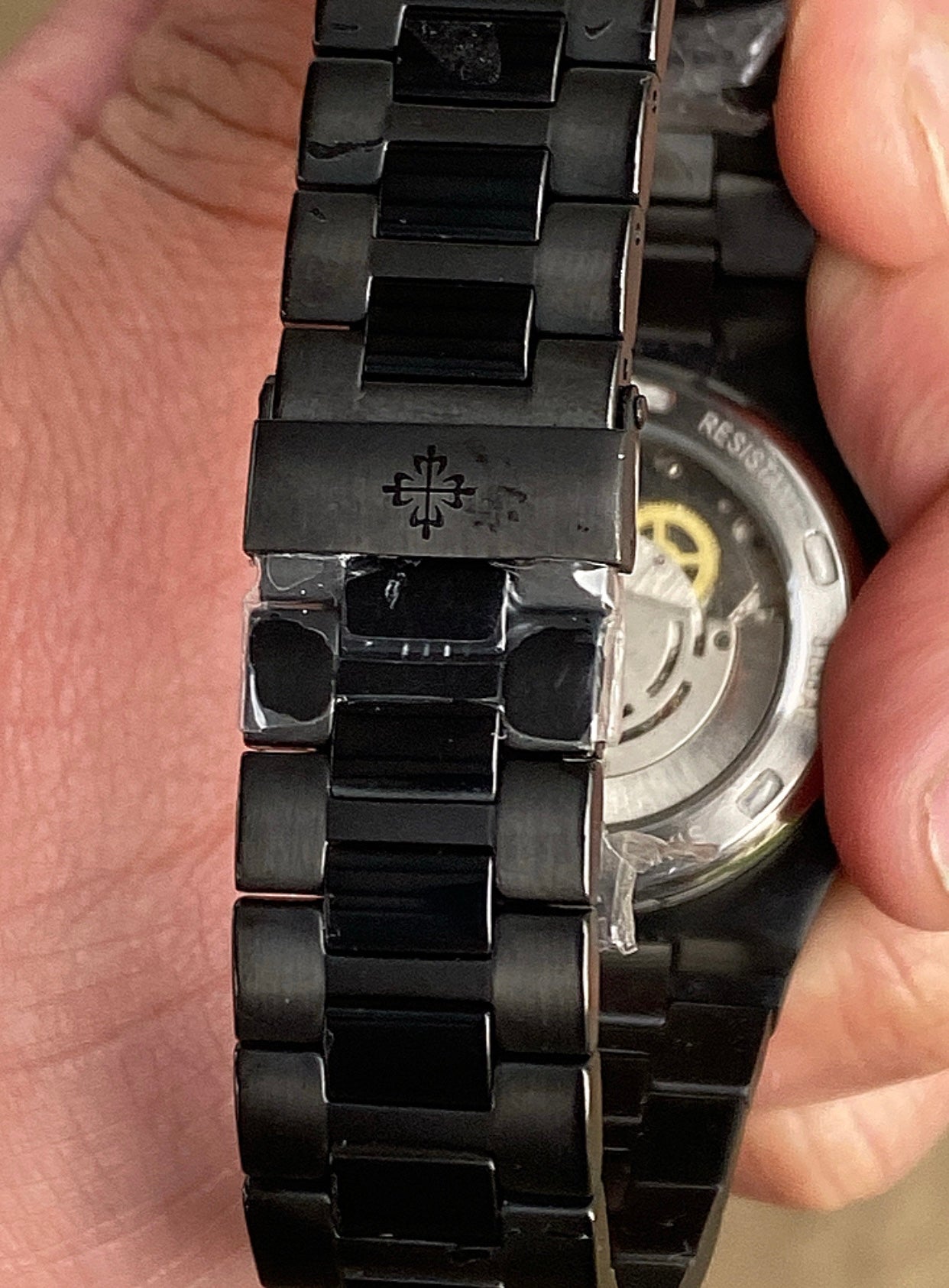 40.5 mm باتيك فيليب نوتلس بلاك مات كلين تايتل