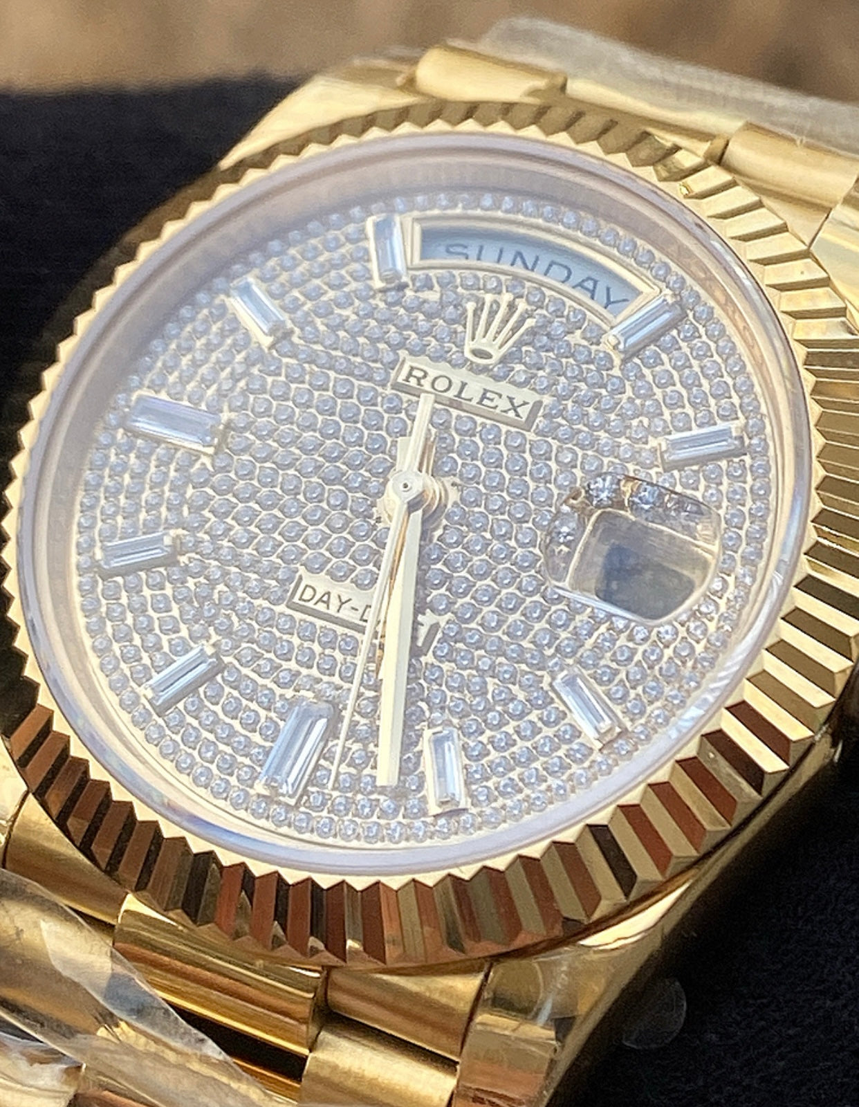 DayDate Yellow Gold - قطعة وحدة كلين طبق الأصل مينا باڤد