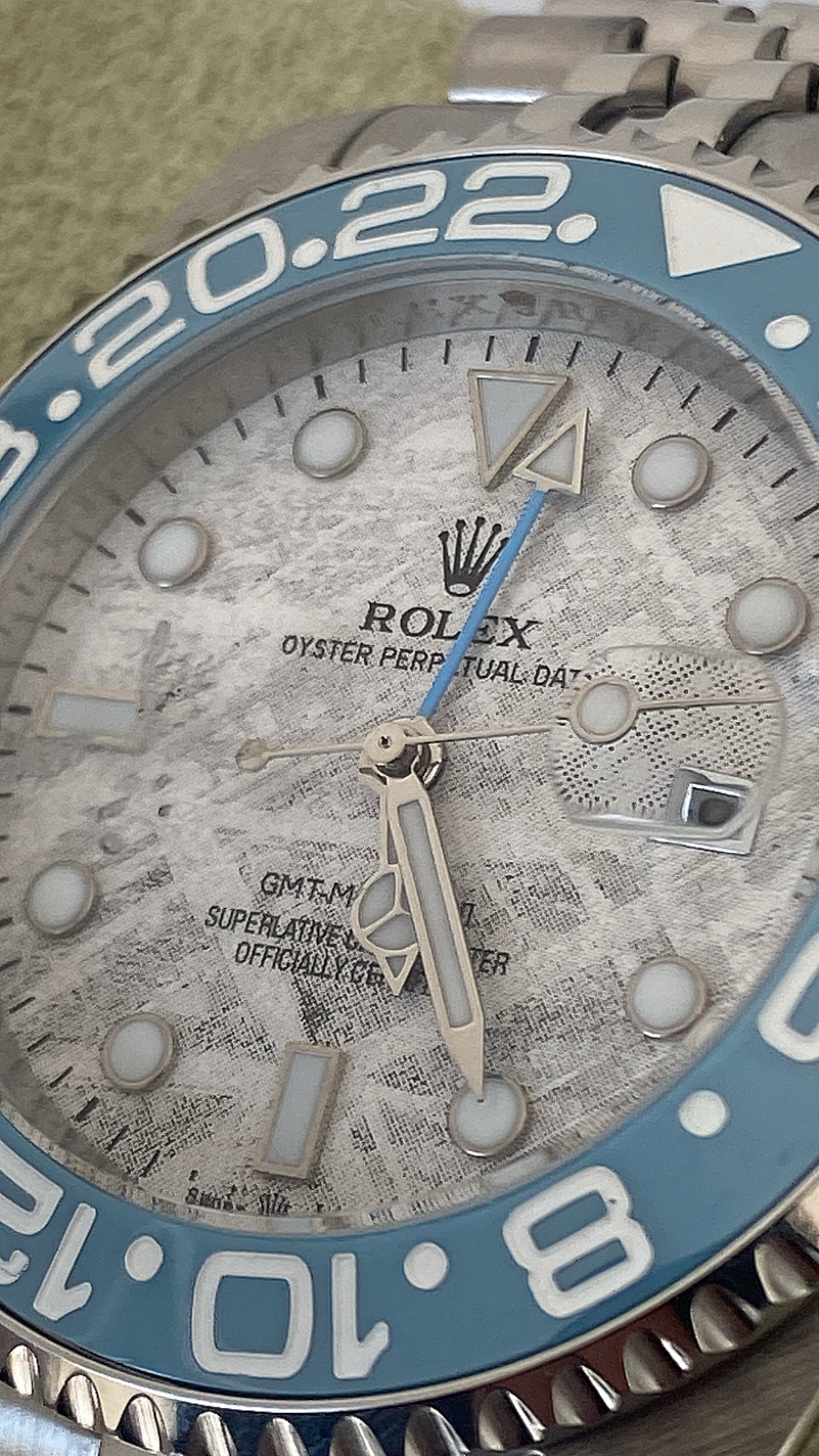 Blue Rolex GMT Master II Meteorite 43 mm - Clone 100%
