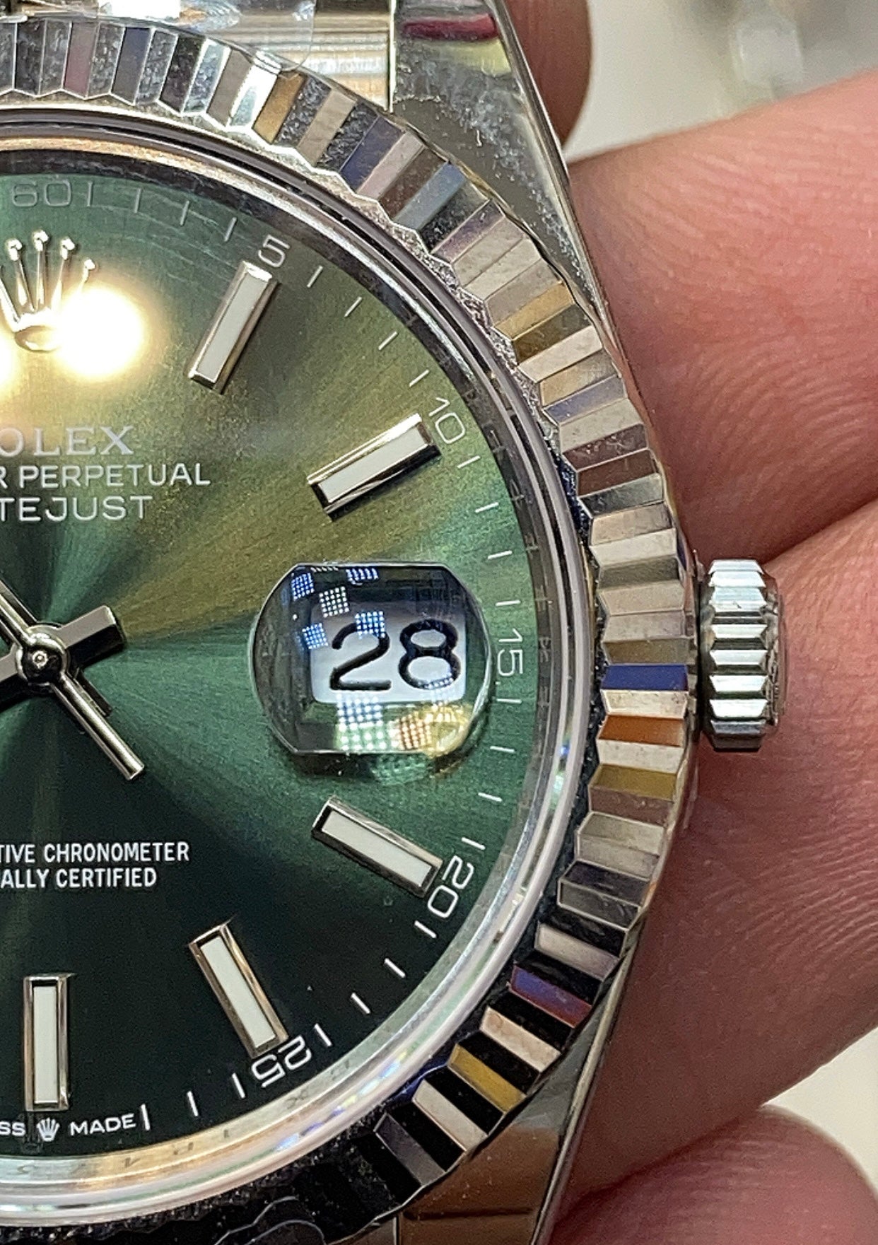 41 mm رولكس دي جست زيتوني اصدار ٢٠٢٣ كلين تايتل  قطعة واحدة