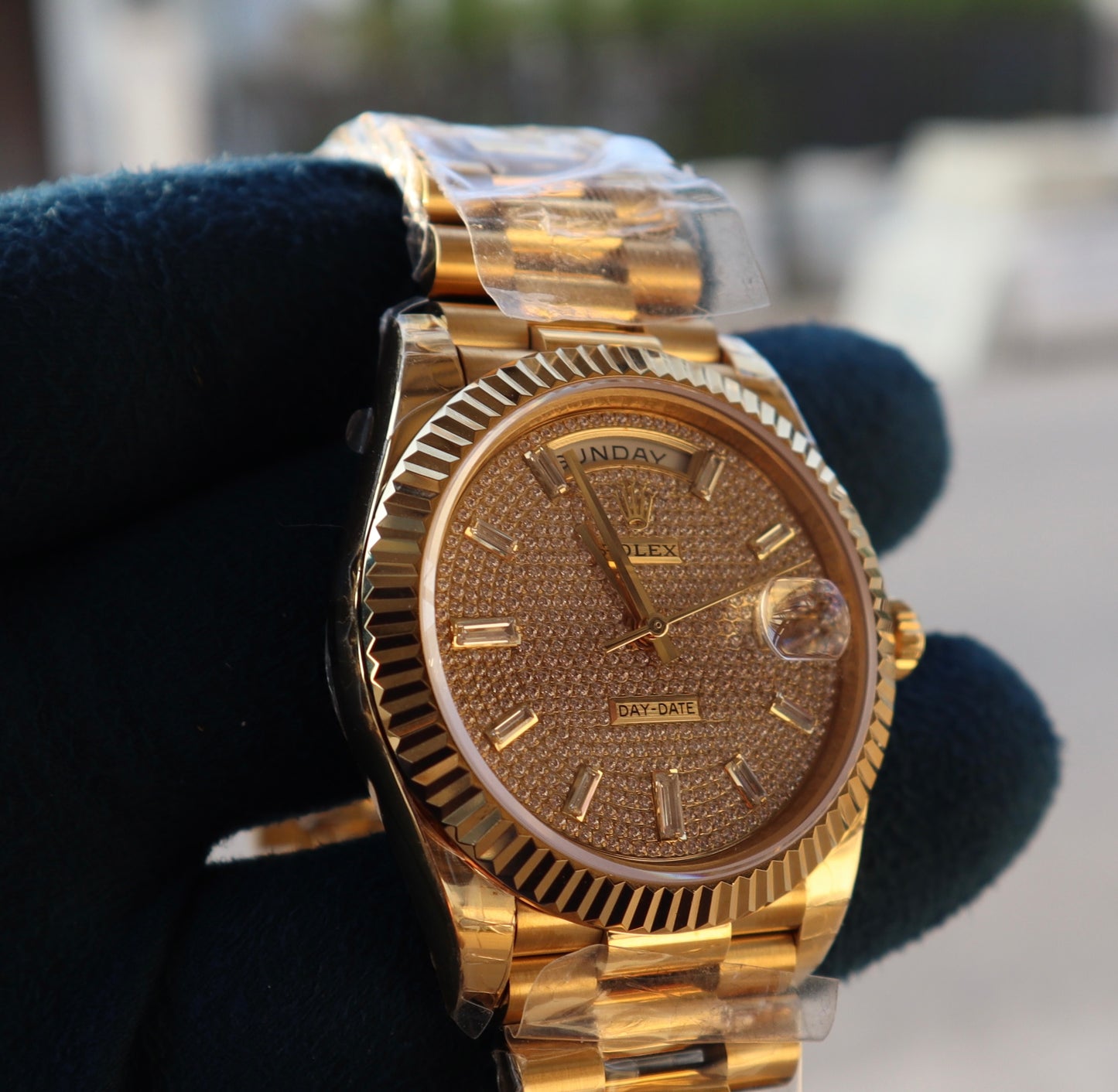 Roled day-Date pave Diamond Dial