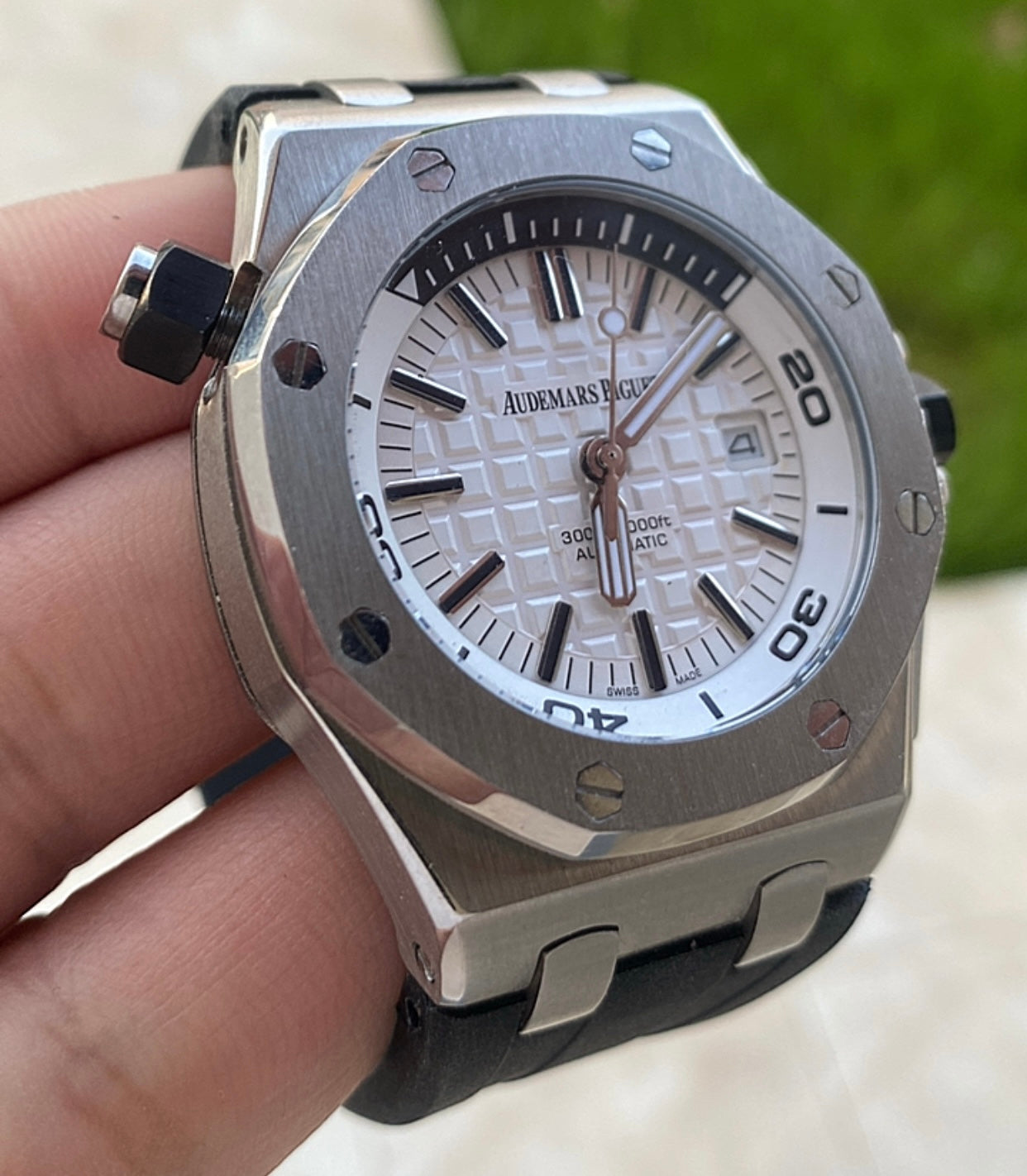 AP offshore  42 mm - اوف شور كلون طبق الأصل - قطعة واحدة ابيض و سلفر(AP 1)