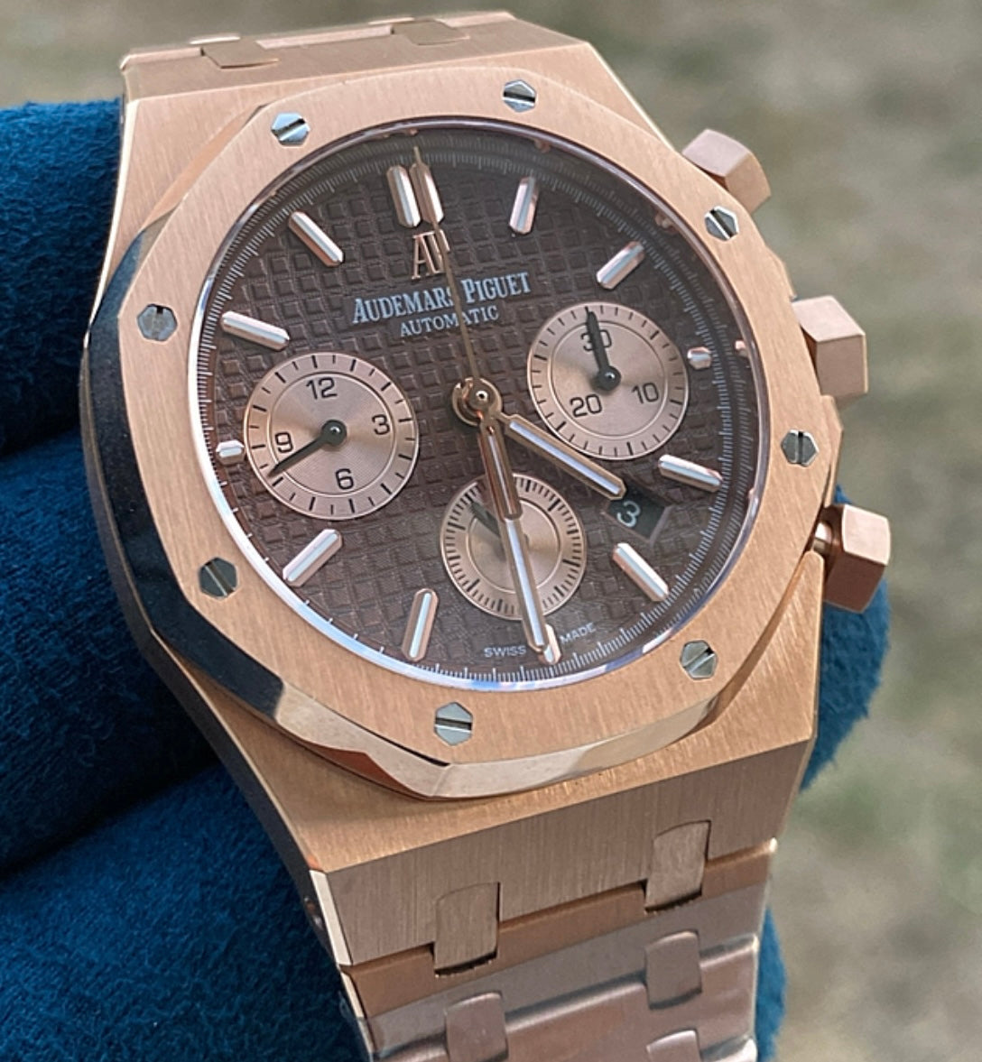 AP - Royal OAK Chronograph - رويال اوك كرونوجراف كلين طبق الاصل ماكينة سويسري