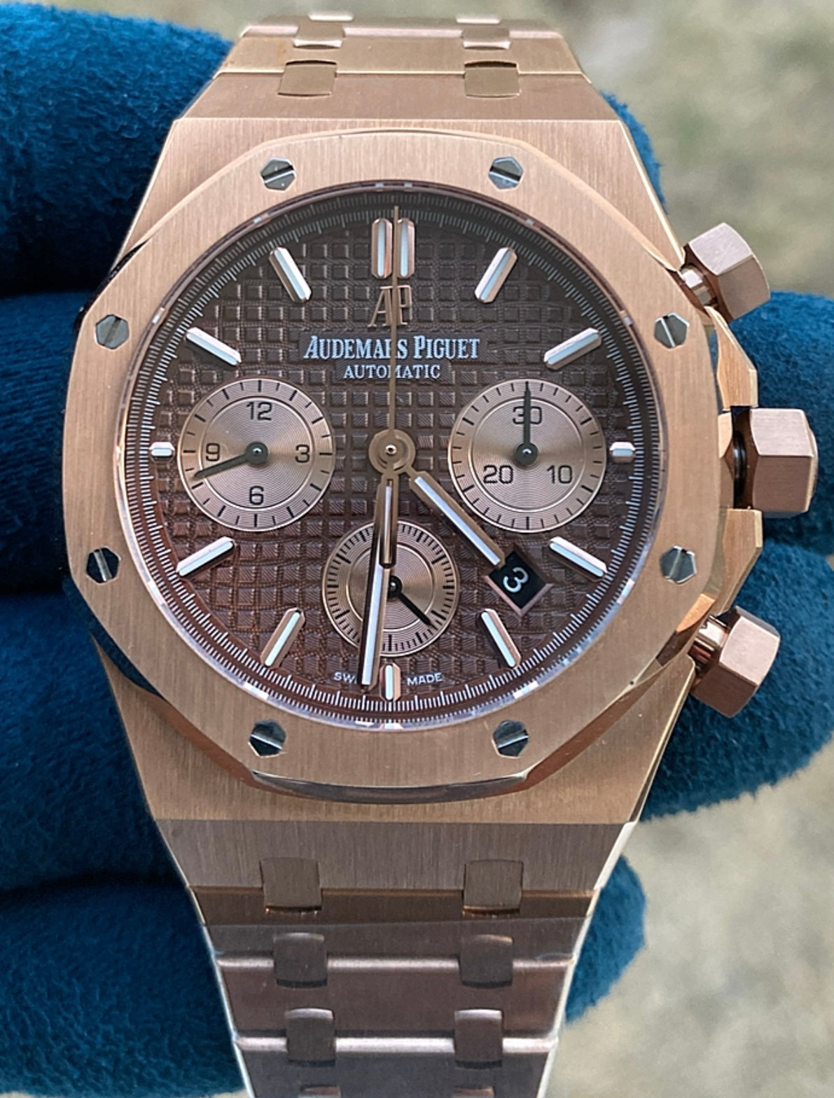 AP - Royal OAK Chronograph - رويال اوك كرونوجراف كلين طبق الاصل ماكينة سويسري