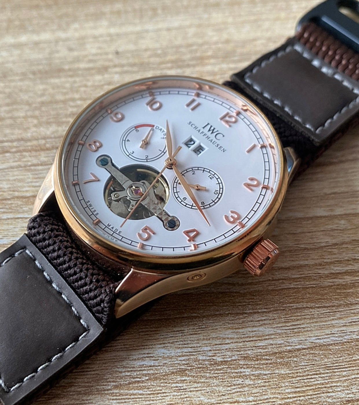 IWC AFTER MARKET EDIT 952 - الساعة كاين طبق الأصلية تم التعديل عليها - الساعة فينتج دون اوراق