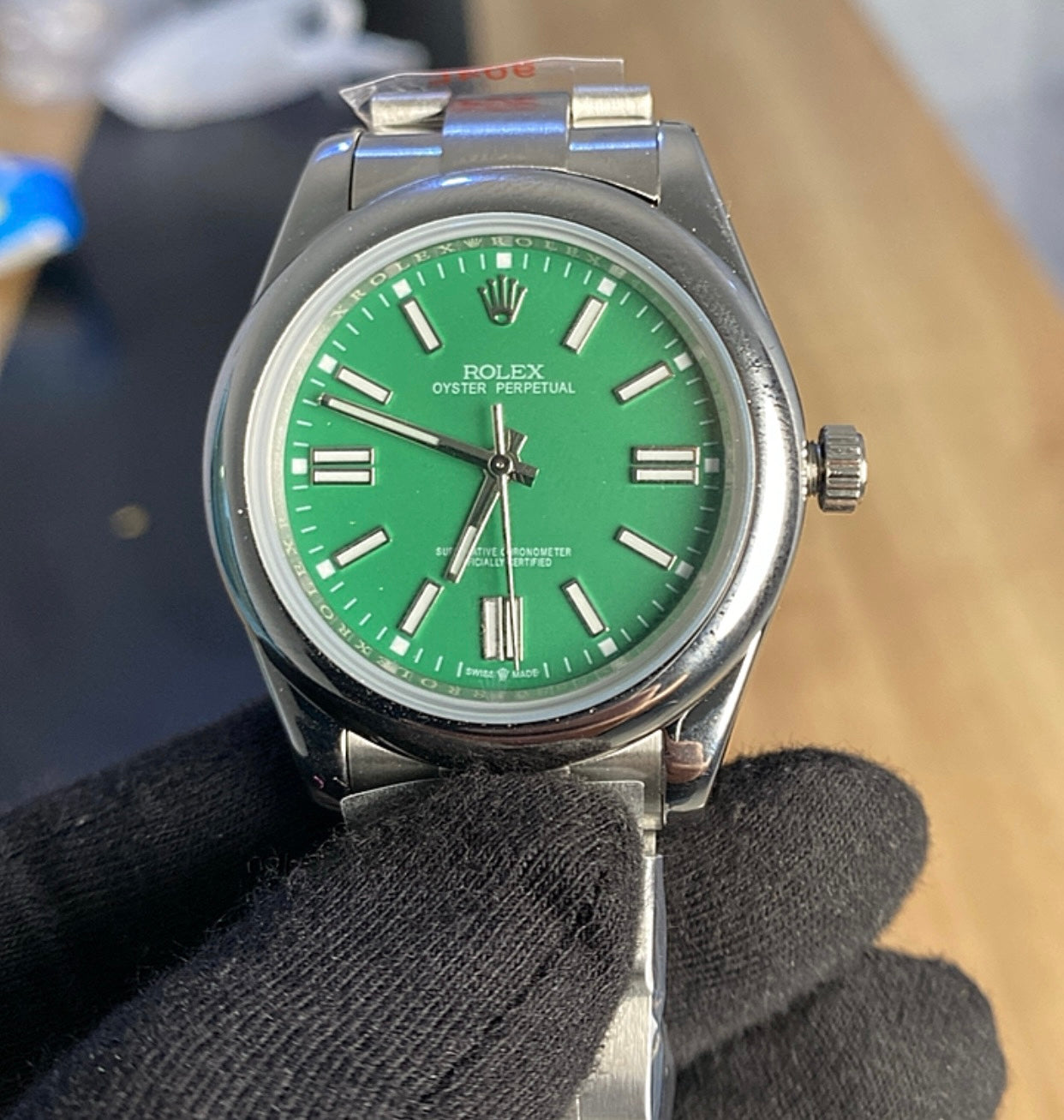 Rolex oyster perpetual Green - متوفر قطعتين جراند ماستر