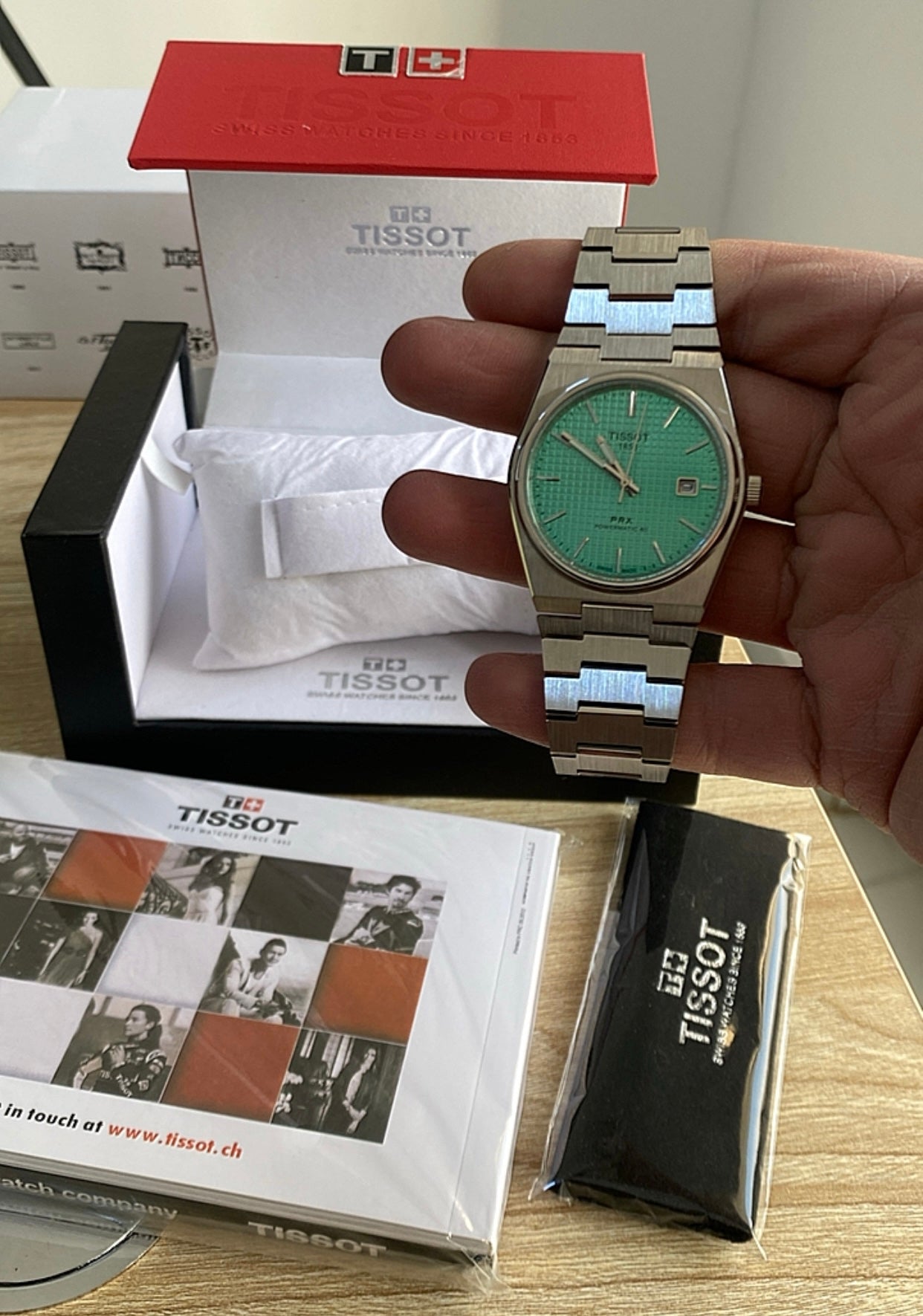 40 mm تيسوت باكس باورماتيك تيفاني- سوبر كلين متوفر قطعتين