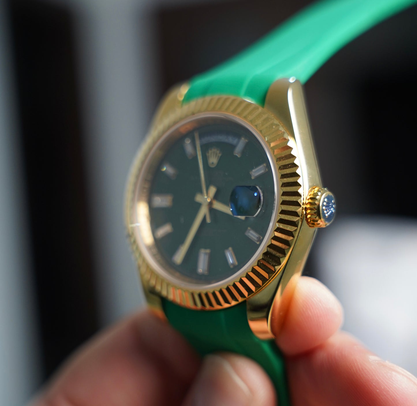 40 mm رولكس داي ديت جرين ديل