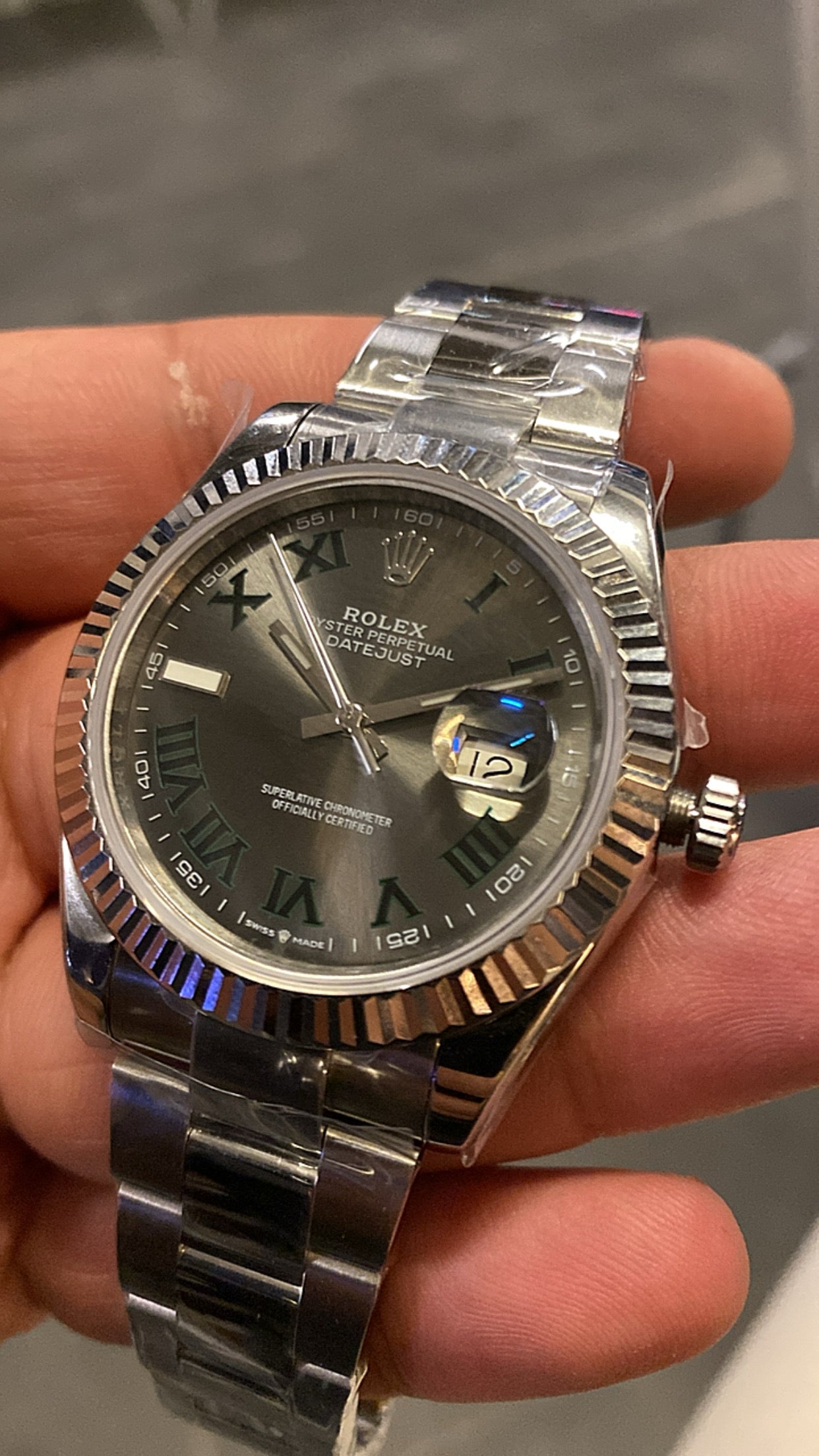 ROLEX DATEJUST WIMBLEDON كلين ماكينة سويسري