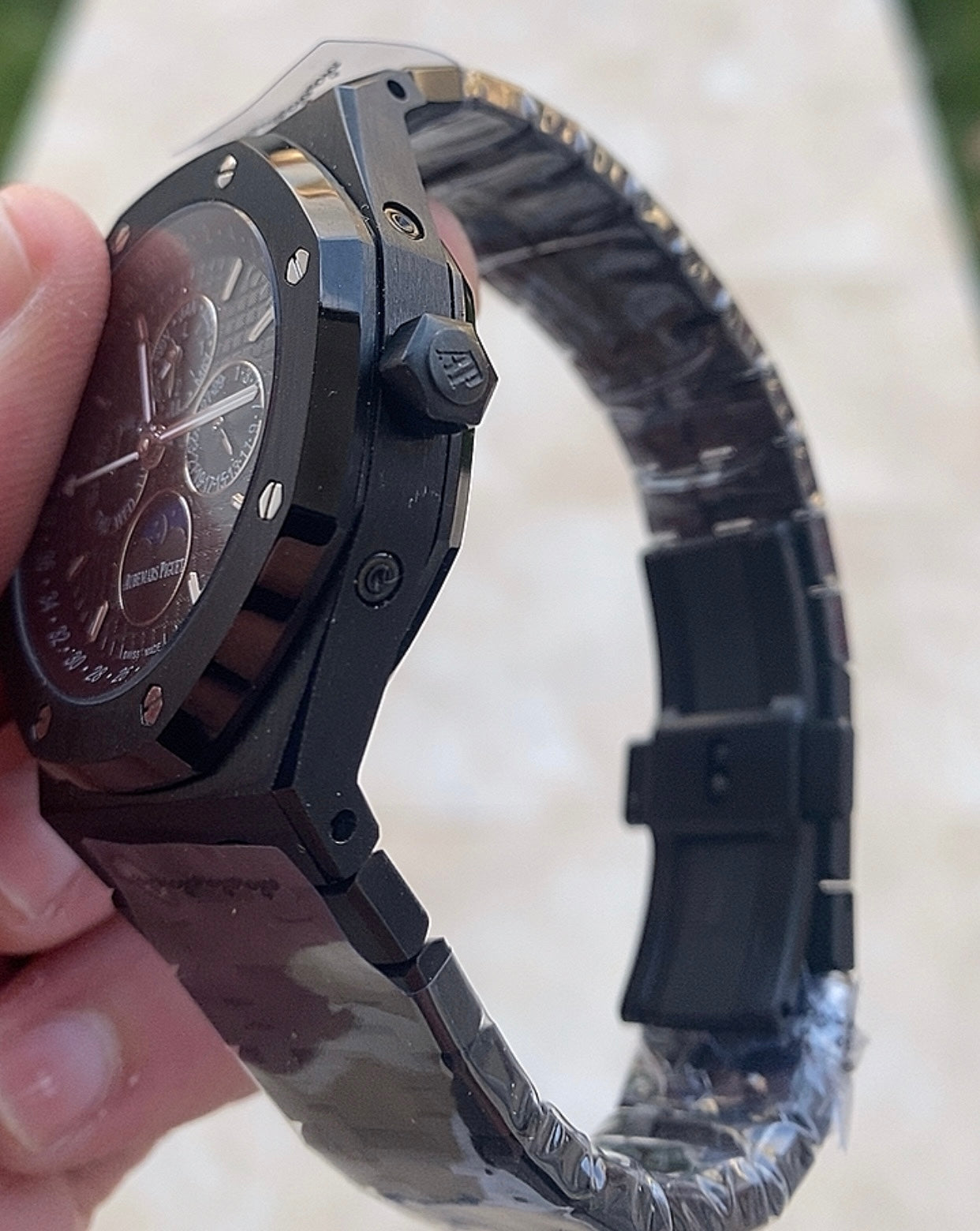 AP Calendar-black matt 41 mm  (كلين تايتل)