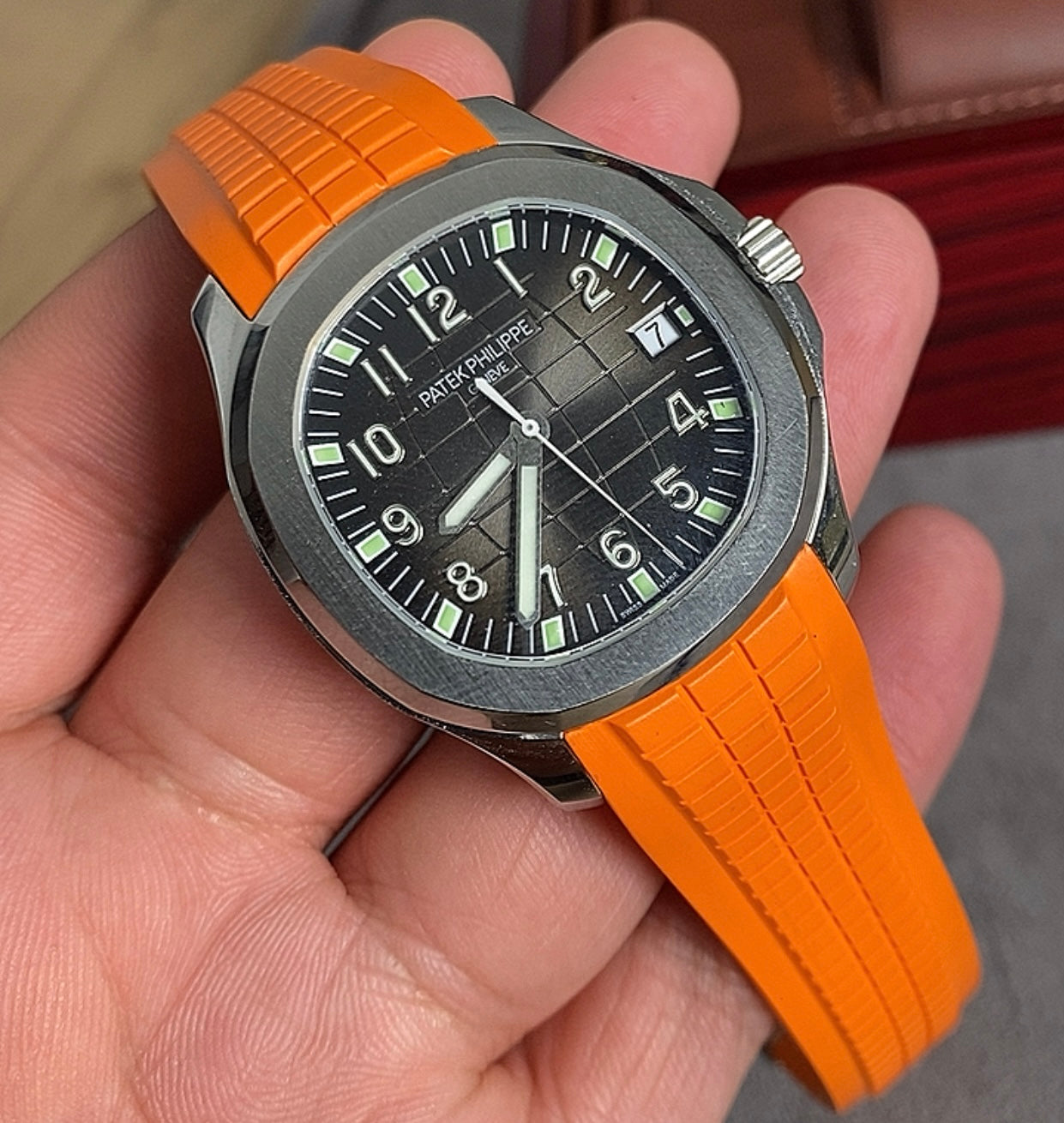 باتيك فيليب اكوا نوت ستراب اورانج- كلين طبق الأصل