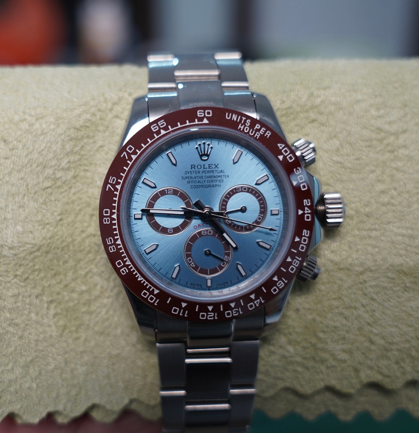 40 mm رولكس دايتونا كوزمو جراف بيزل بني