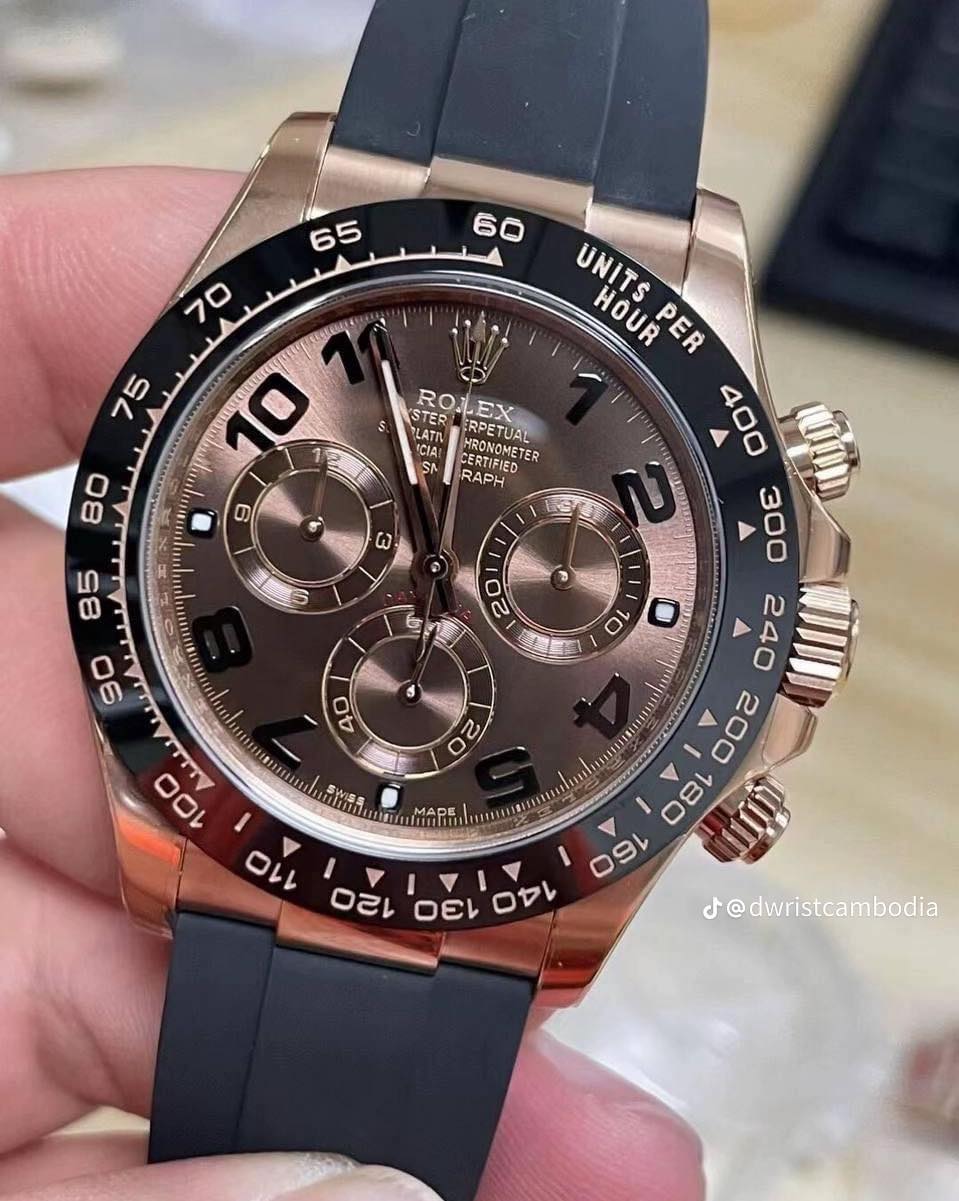 43 mm لمدة ٢٤ ساعه فقط رولكس دايتونا كلين روزجولد - كلين طبق الأصل ماكينة سويسري  قطعة واحدة فقط