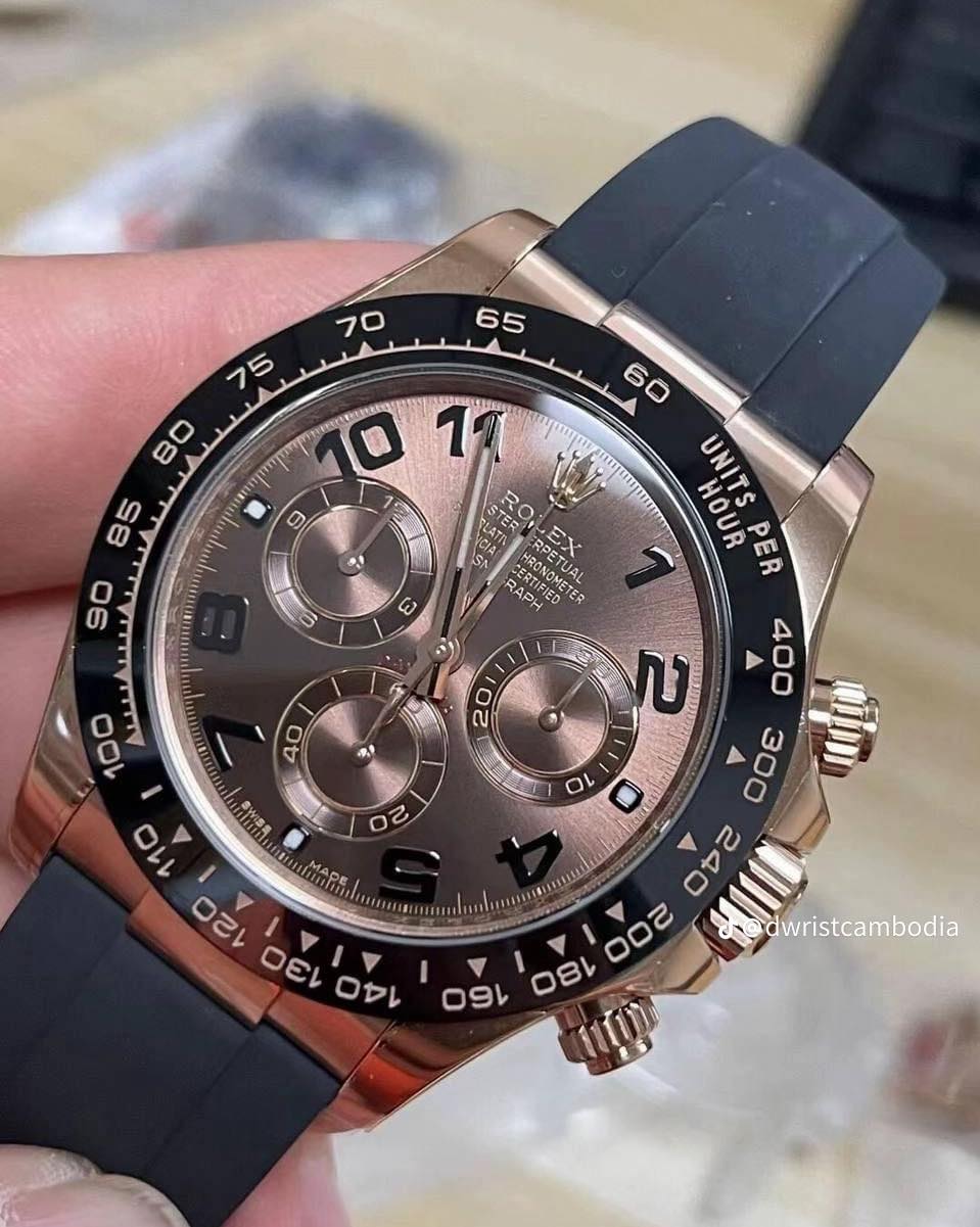 43 mm لمدة ٢٤ ساعه فقط رولكس دايتونا كلين روزجولد - كلين طبق الأصل ماكينة سويسري  قطعة واحدة فقط