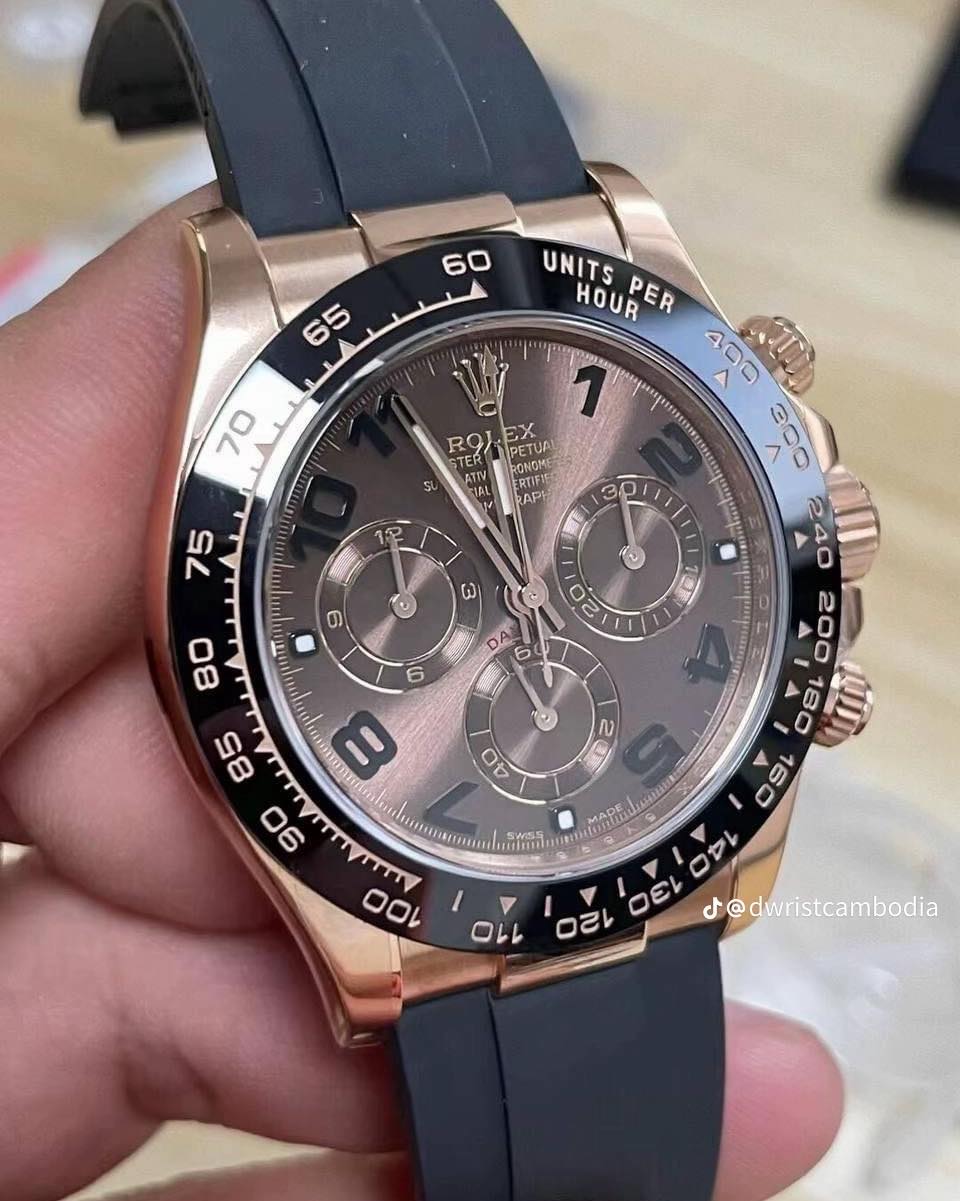 43 mm لمدة ٢٤ ساعه فقط رولكس دايتونا كلين روزجولد - كلين طبق الأصل ماكينة سويسري  قطعة واحدة فقط