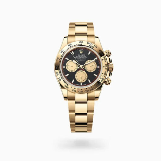 40 mm رولكس دايتونا ذهب أصفر بقرص أسود