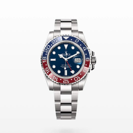 40 mm رولكس جي إم تي ماستر 2 وايت غولد بيبسي