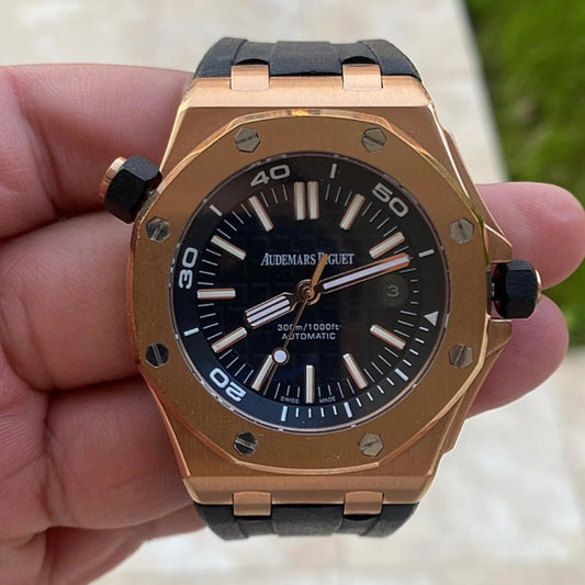 AP offshore 42 mm - اوف شور كلون طبق الأصل - قطعة واحدةاسود و روز جولد  (AP 2)