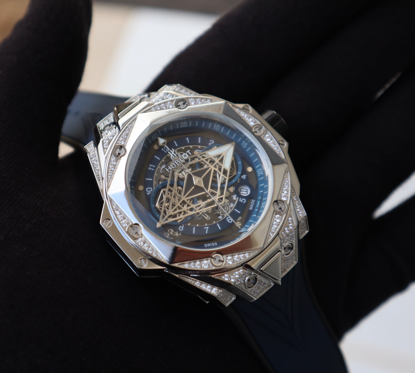 Hublot Big Bang Sang Bleu - قطعة واحدة كلين طبق الاصل