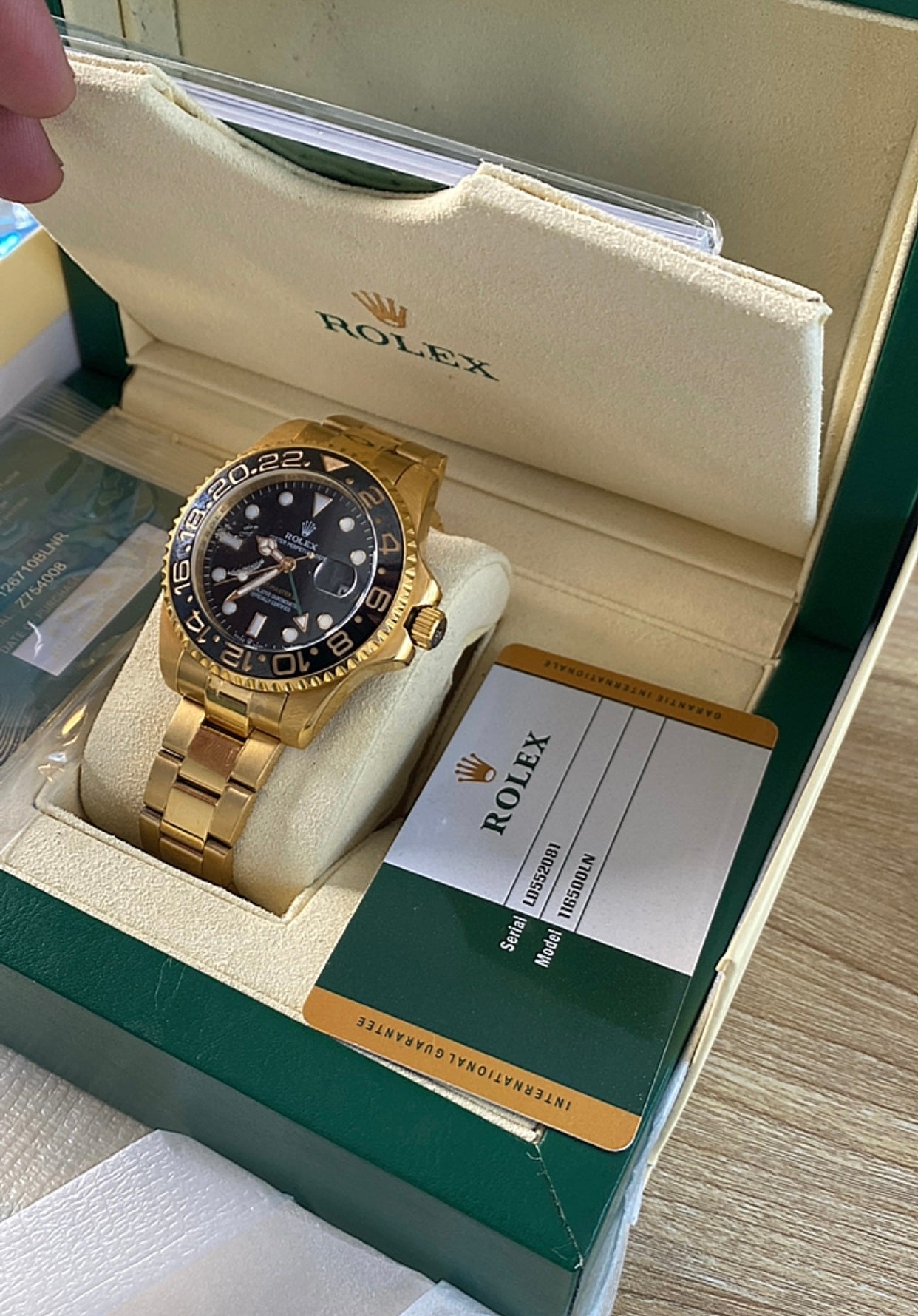 43 mm رولكس جي ام تي ماستر جولد اويستر - مستعملة بحالة الجديد