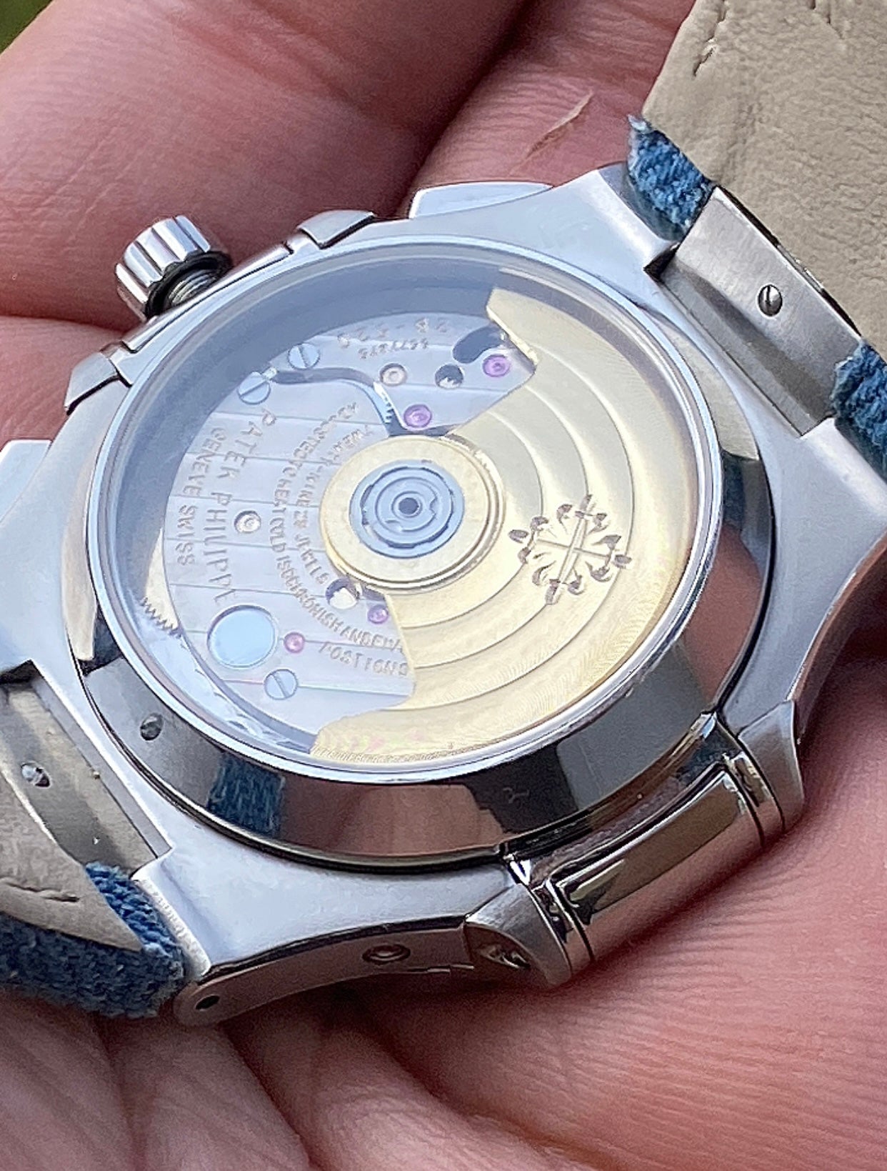 40.5 mm باتيك فيليب نوتلس كرونوجراف- كلين طبق الاصل ماكينة سويسري - قطعة واحدة