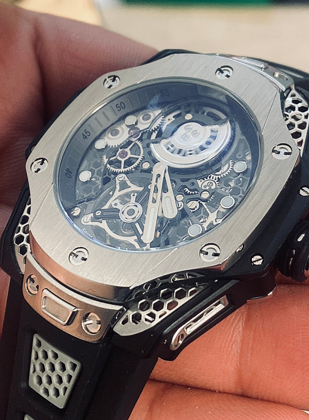 Hublot BigBang 2024 - هابلوت بيج بانج فضي كلون ماستر طبق الاصل