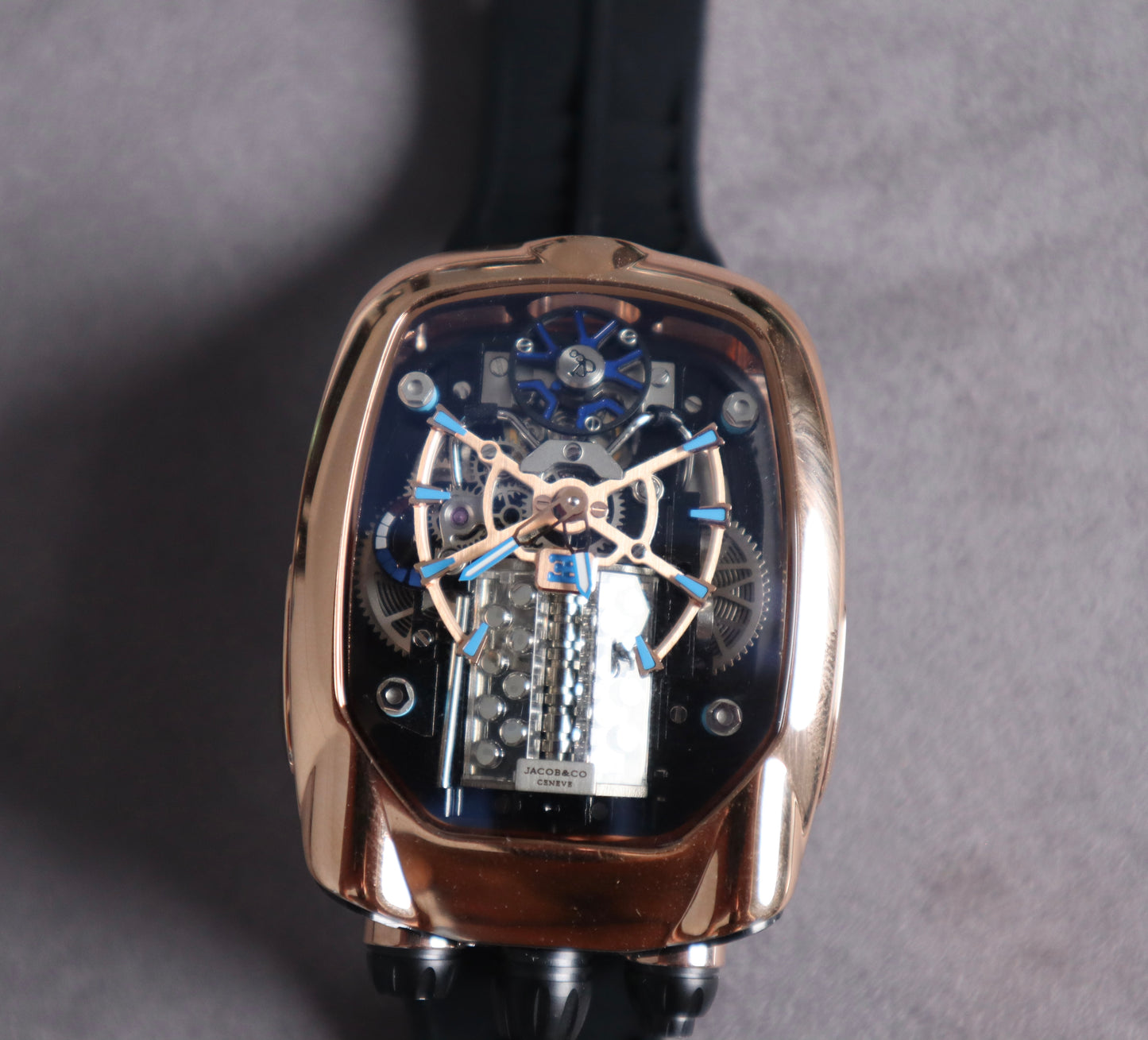 ( السعر بالاردني ٦٣٠ ) jacob & co bugatti chiron - اصدار كاين ماكينة سويسري صناعة يدوية من الداخل صناعة يدوي (Copy)