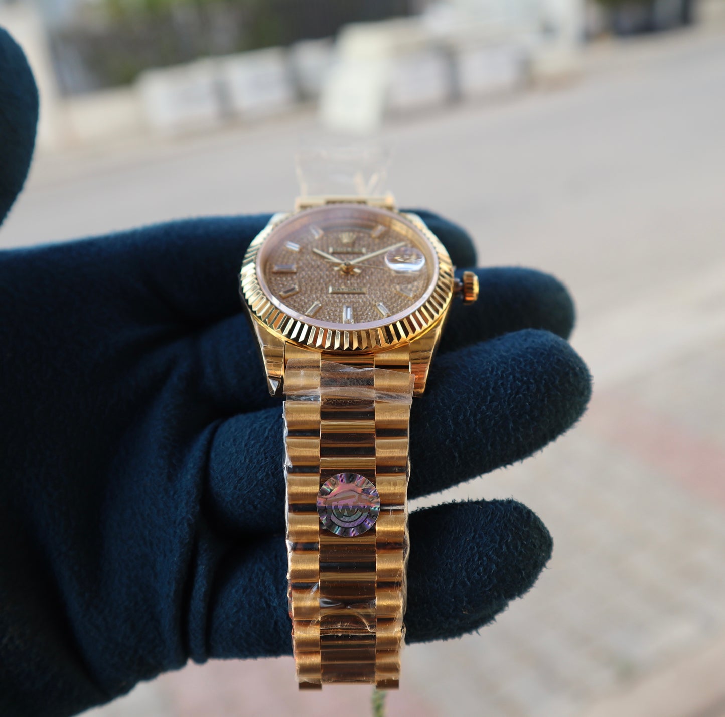 Roled day-Date pave Diamond Dial