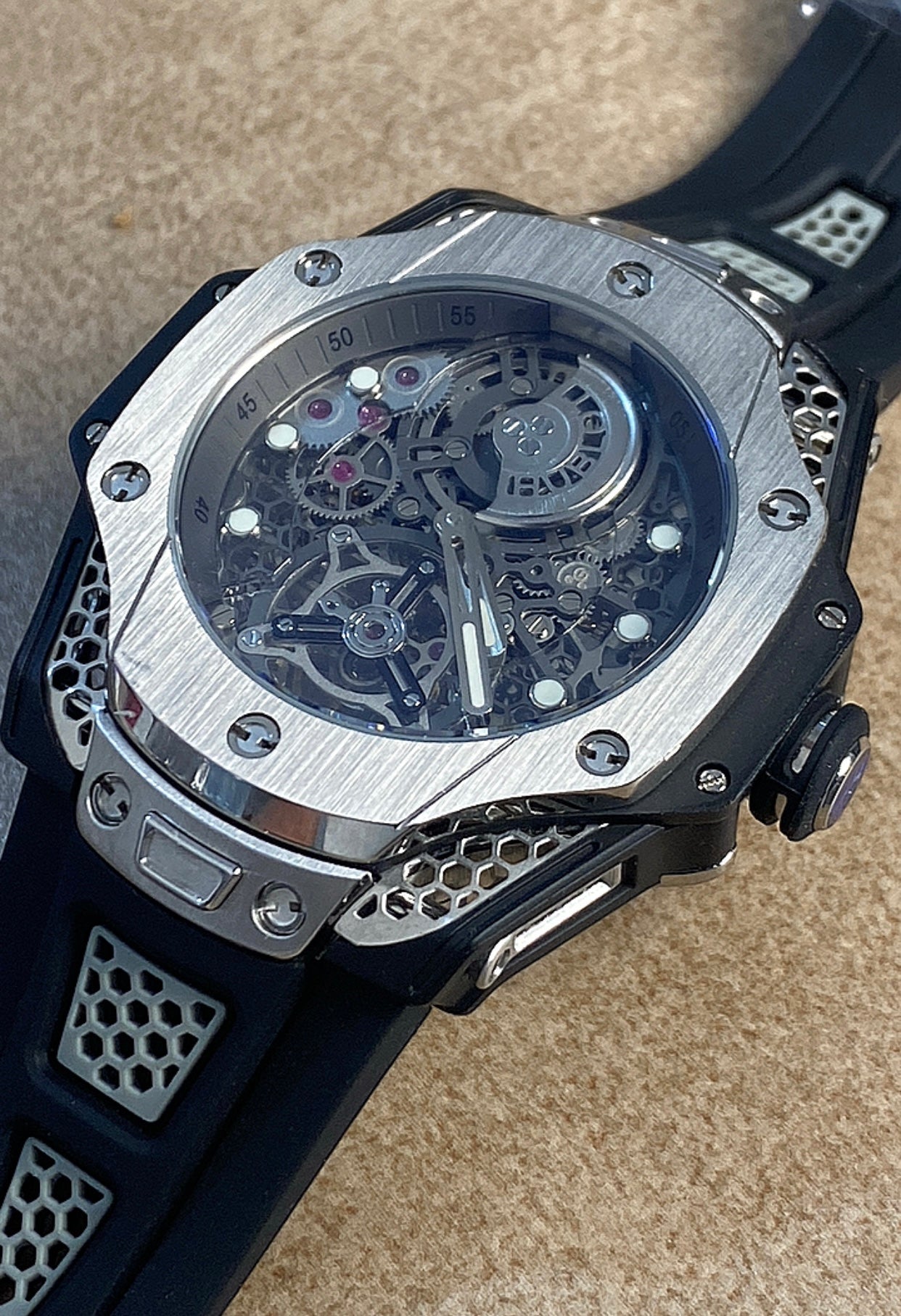 Hublot BigBang 2024 - هابلوت بيج بانج فضي كلون ماستر طبق الاصل