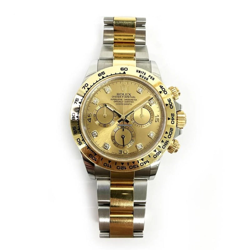 40 mm رولكس دايتونا ستيل وذهب بقرص ذهبي بالكامل